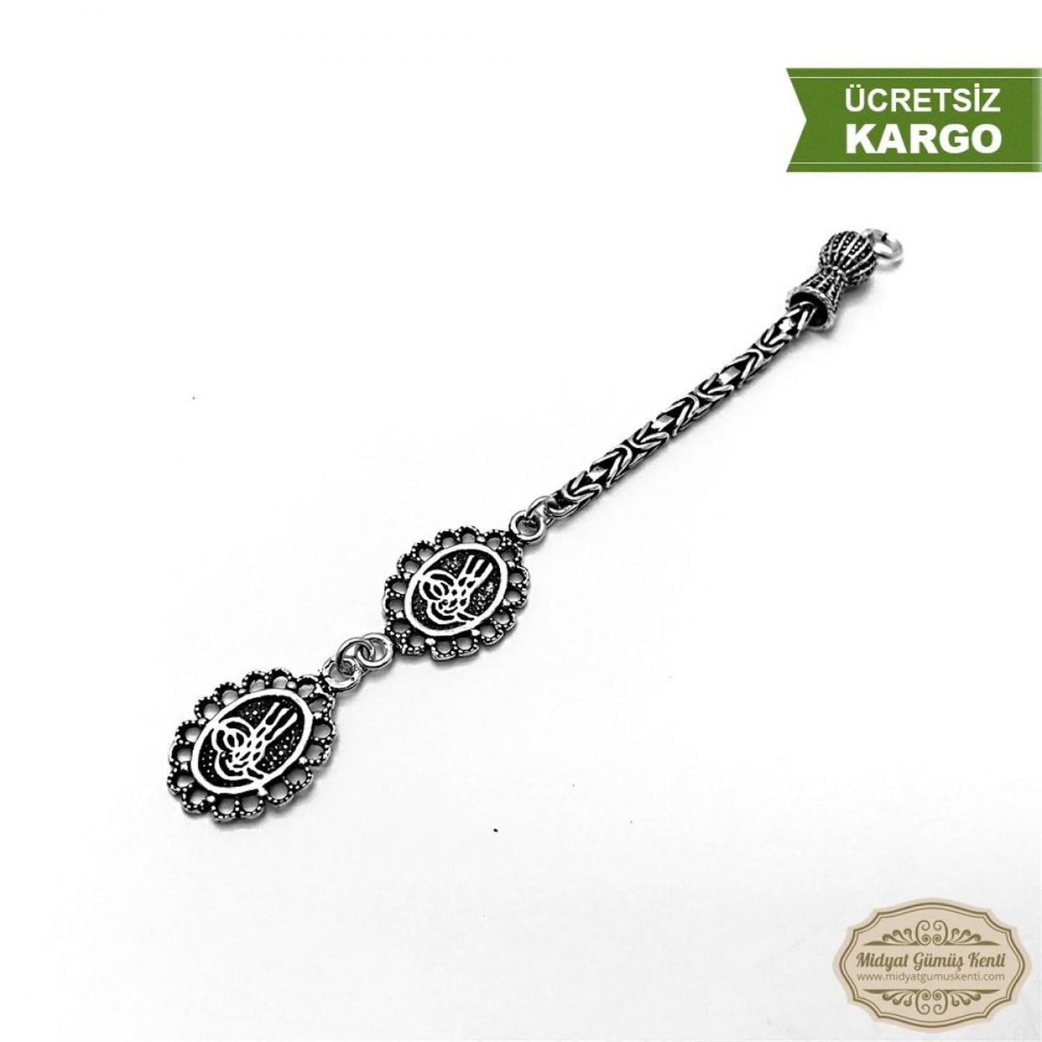 Tuğra Model 925 Ayar Gümüş Tesbih Püskülü