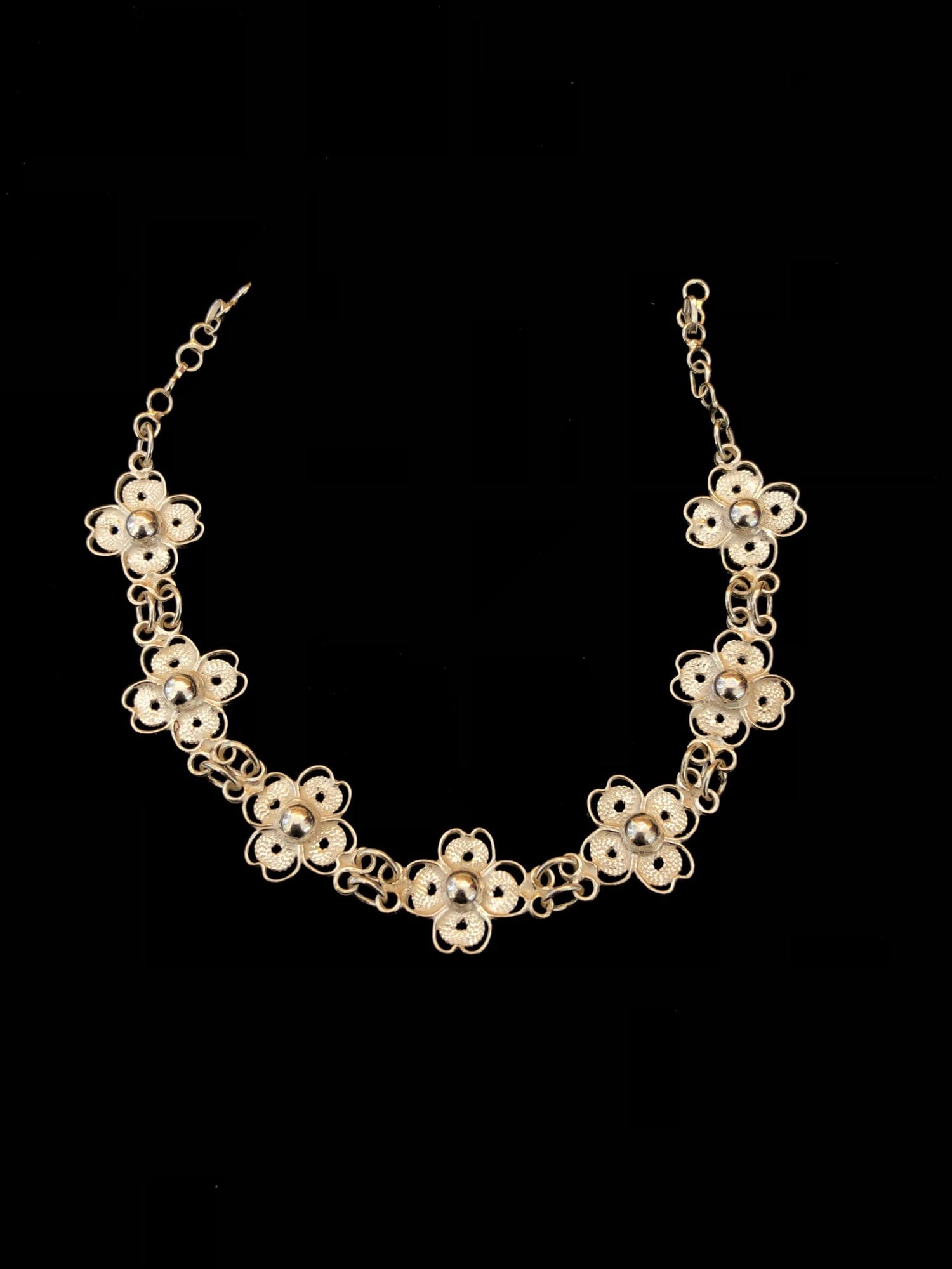 Yonca Model 950 Ayar Midyat Telkari Yöresel Gümüş Bayan Bileklik