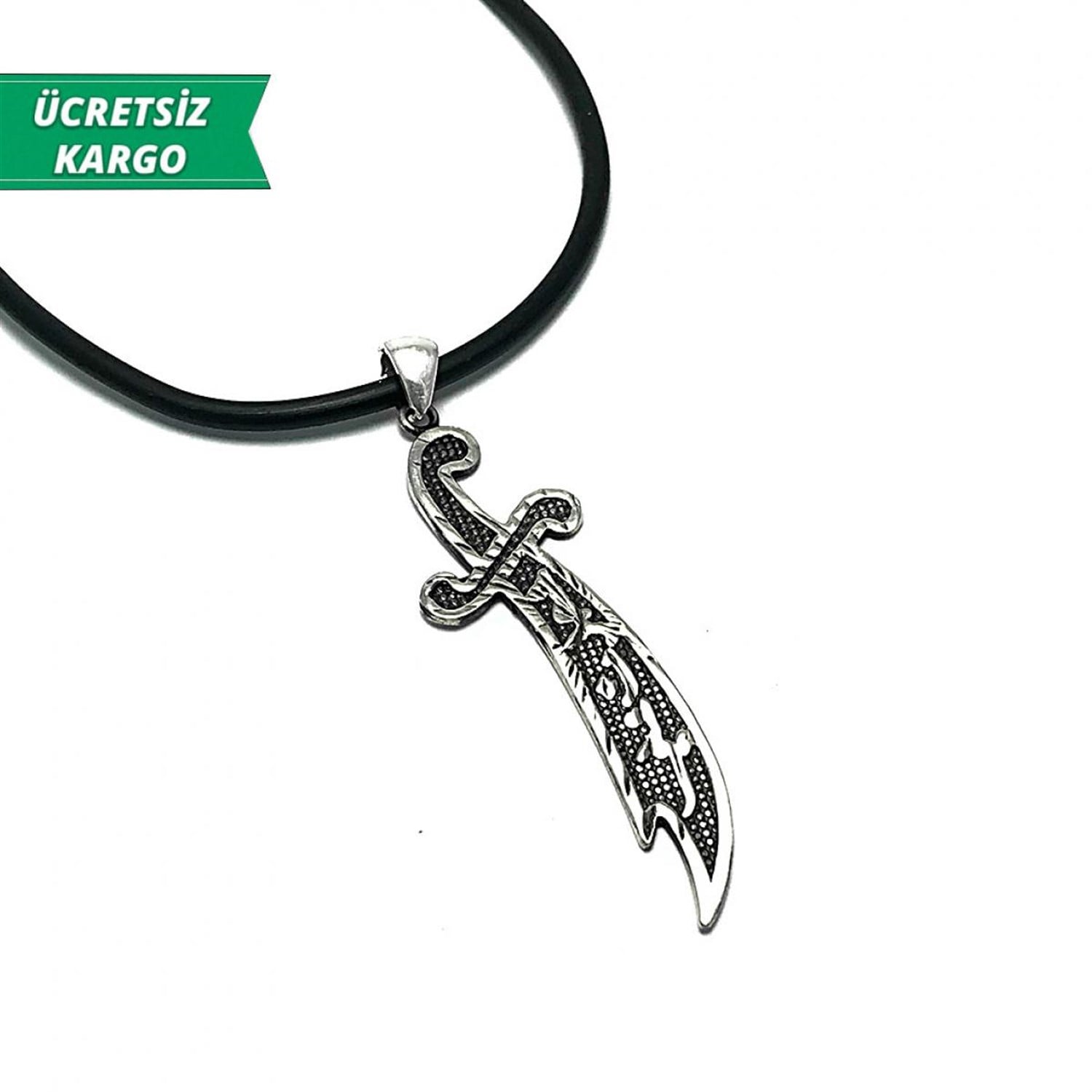 Zülfikar Model Erkek Bayan Gümüş Kolye Ucu