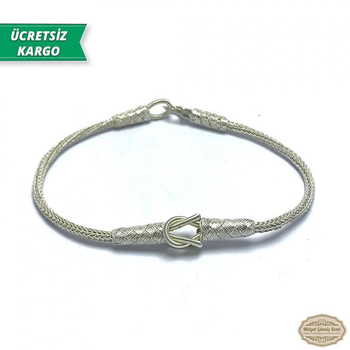 1000 Ayar Gümüş El Örmesi Erkek Bayan Bileklik