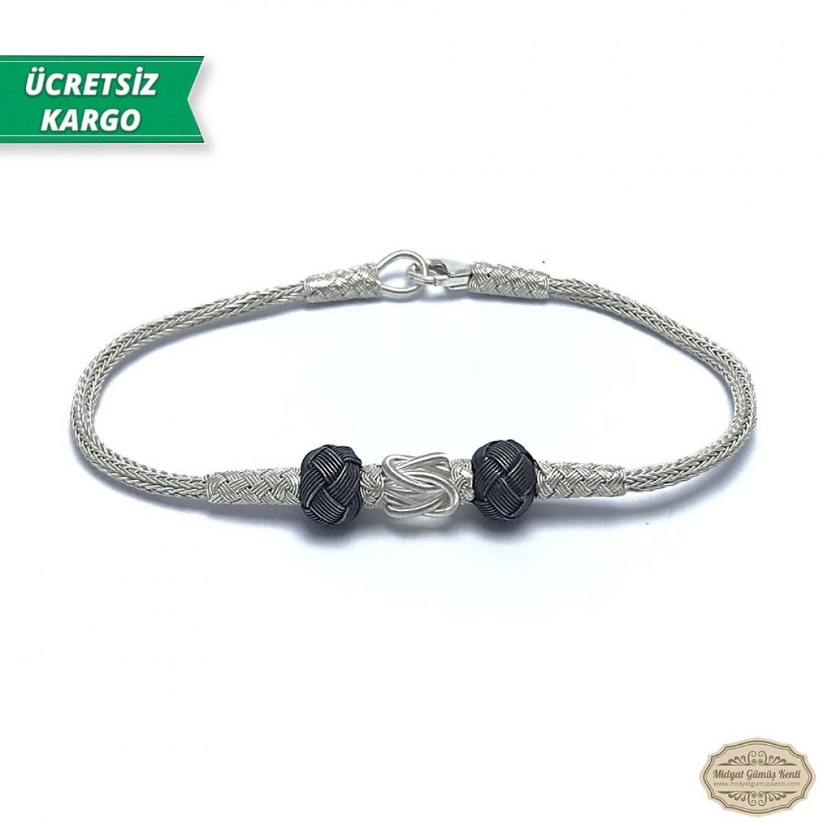 1000 Ayar Gümüş El Örmesi Erkek Bayan Bileklik
