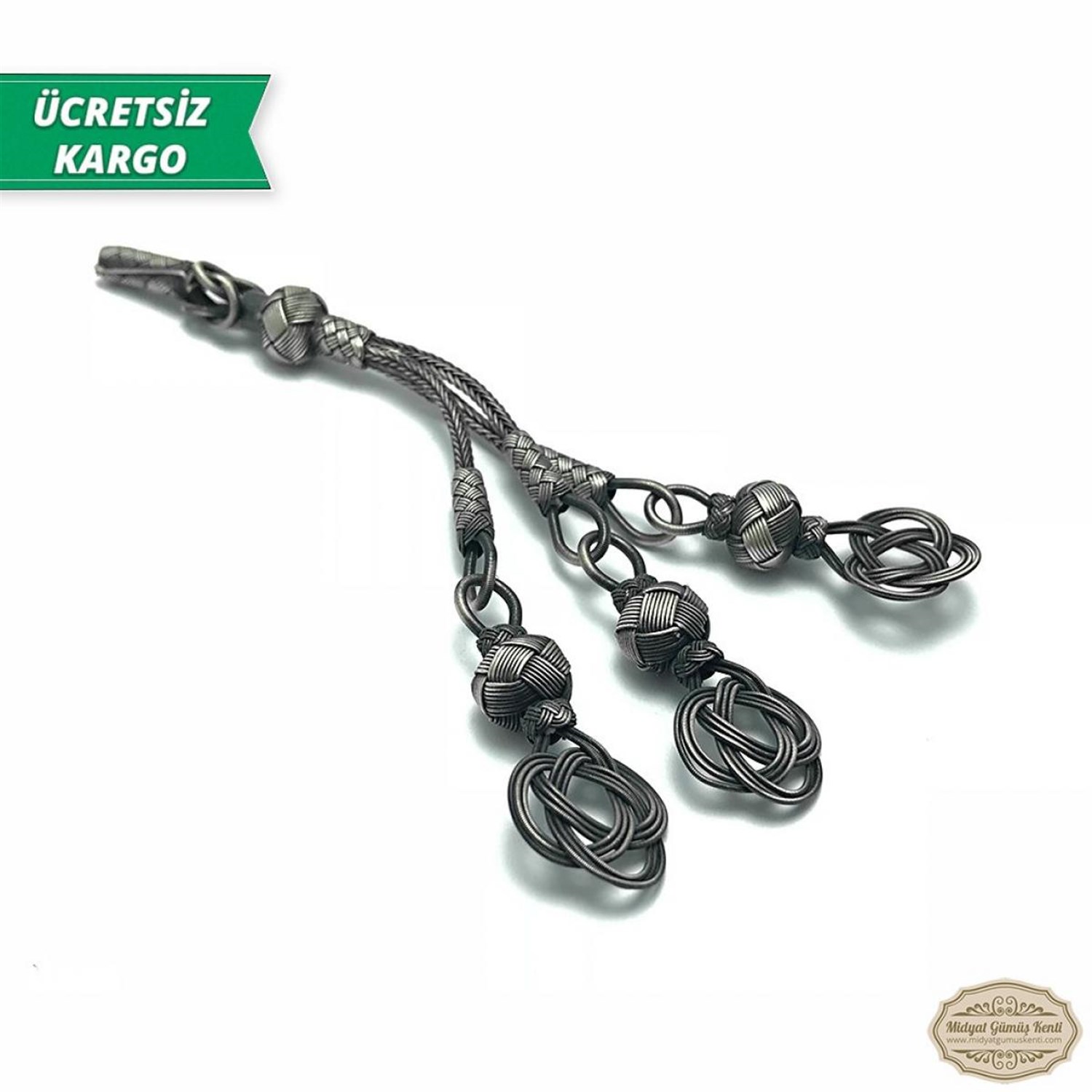 1000 Ayar Kazaziye Gümüş Tespih Püskülü