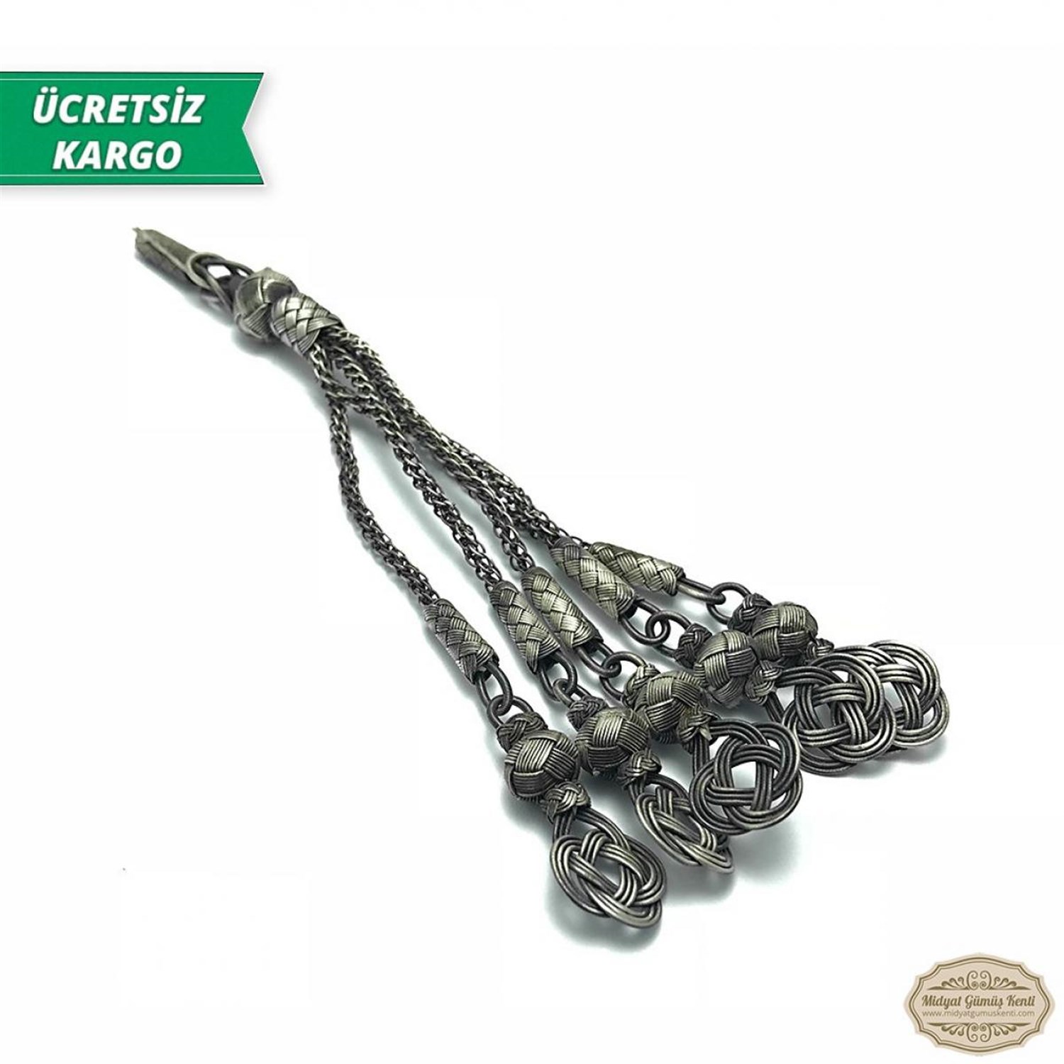 1000 Ayar Kazaziye Gümüş Tespih Püskülü