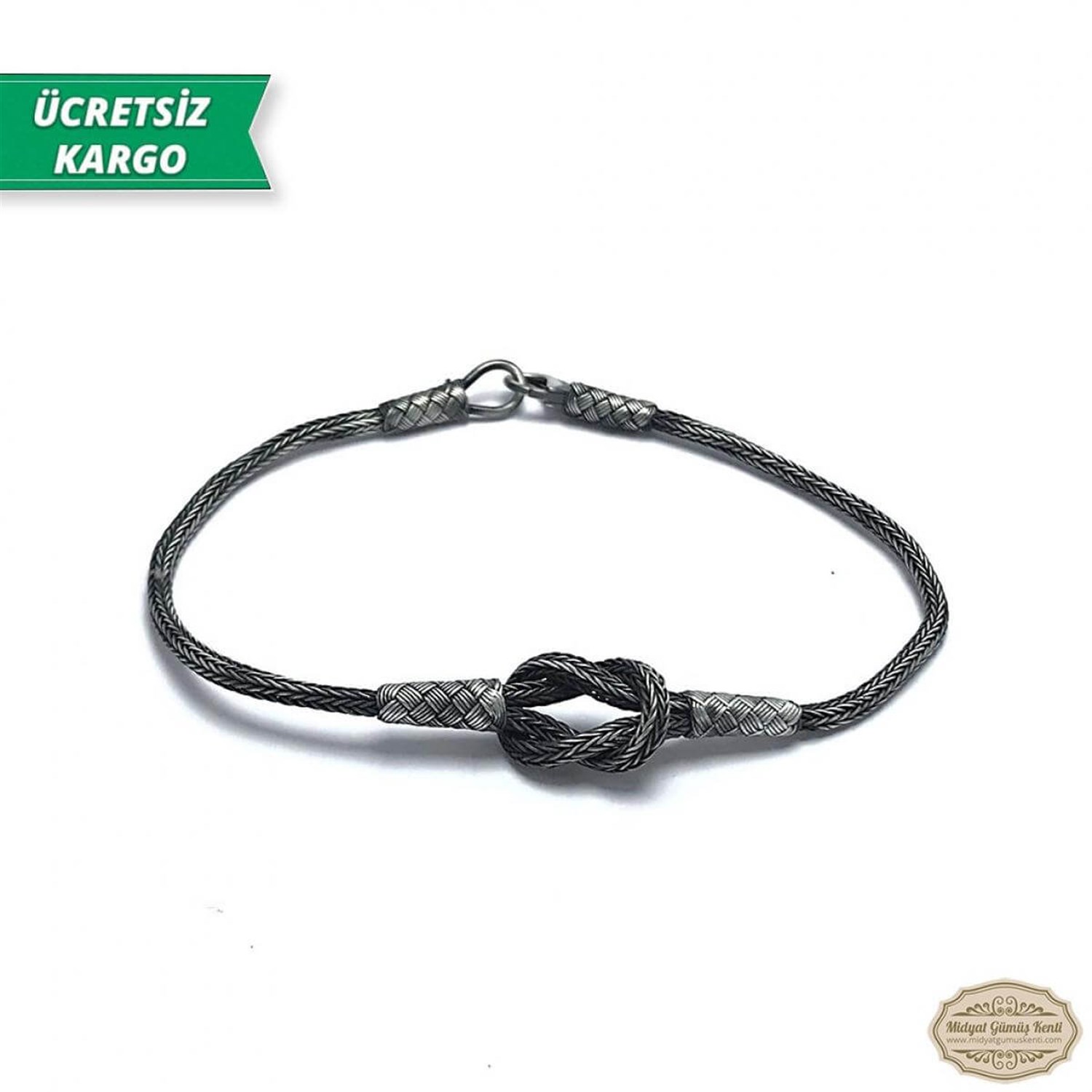 Aşk Düğümü Model Model 1000 Ayar Gümüş El Örmesi Erkek Bayan Bileklik