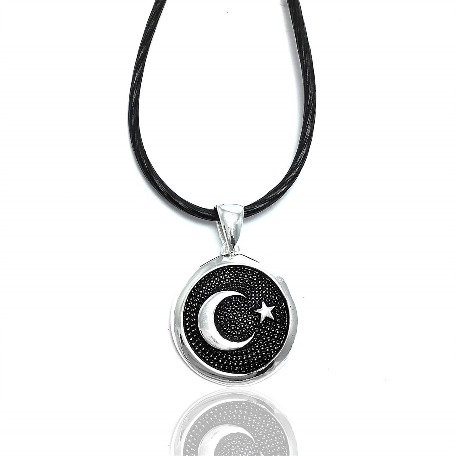 Ay Yıldız 925 Ayar Gümüş Cevşen Kolye