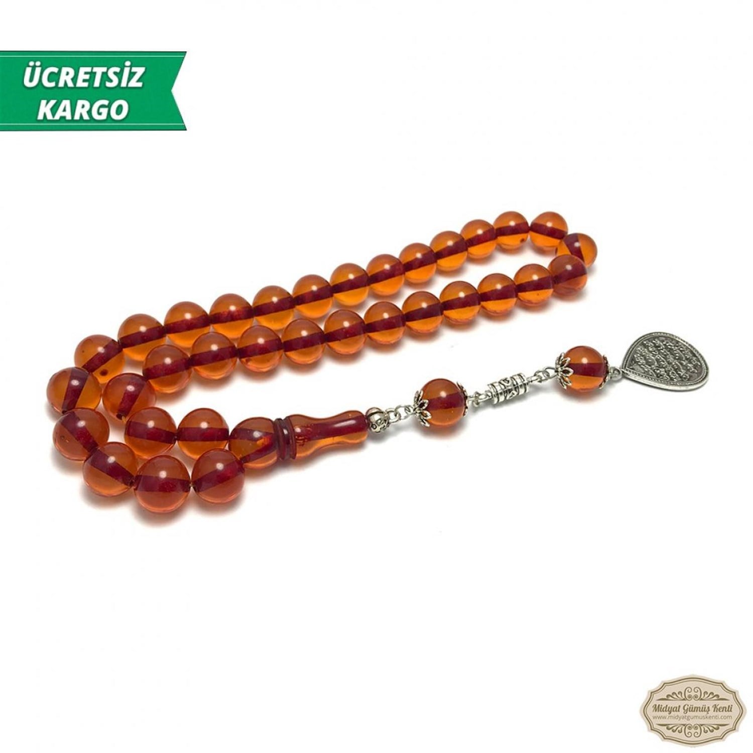 Bal Rengi Küre Kesim Toz Kehribar Tesbih