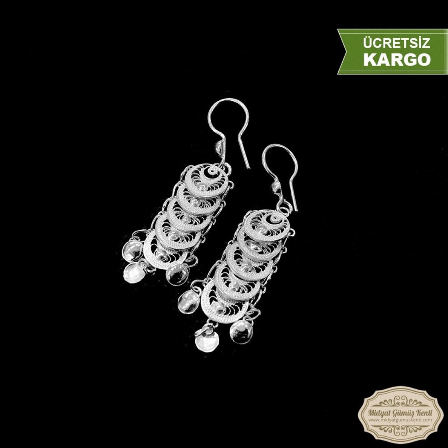 Bereket Model 925 Ayar Telkari Bayan Gümüş Küpe