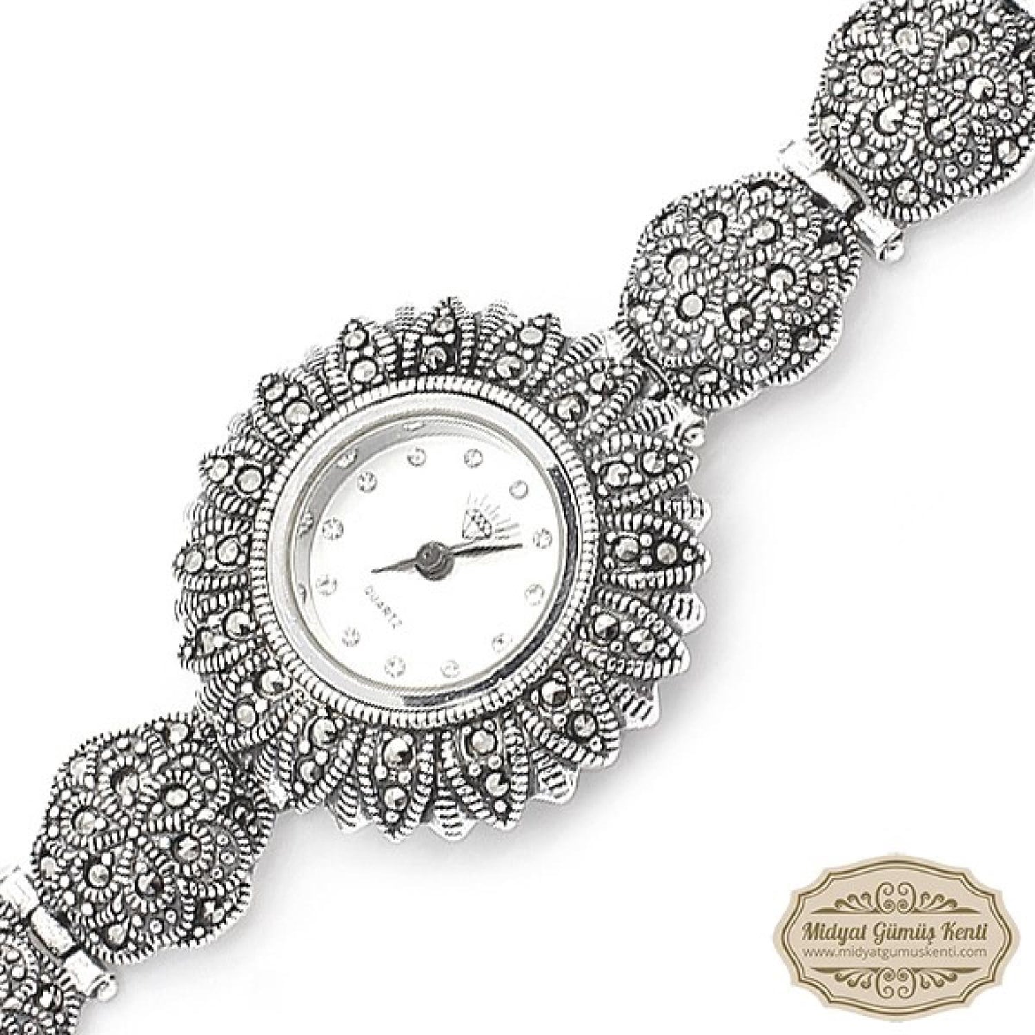 Çiçek Model Bayan Gümüş Kol Saati
