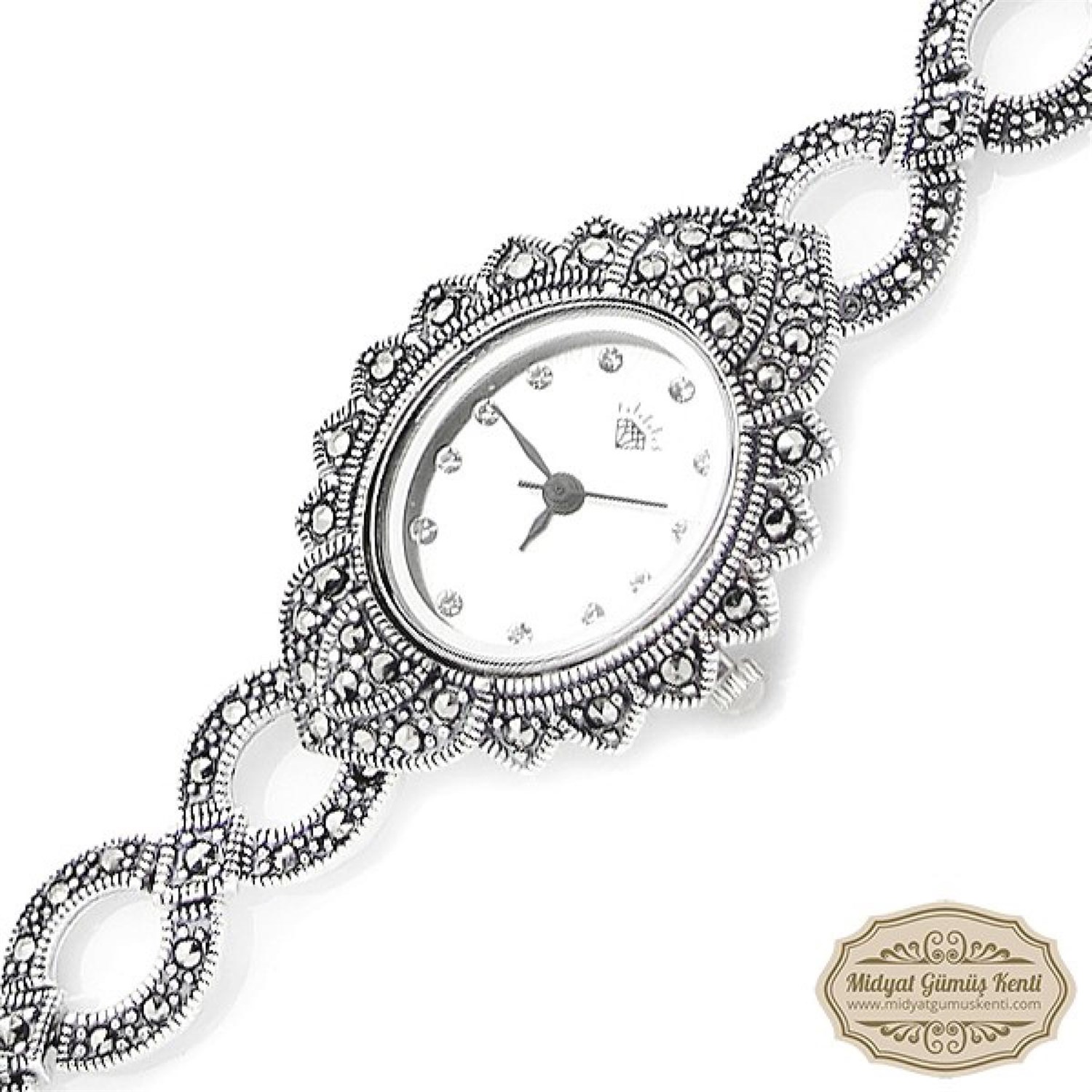 Çiçek Model Bayan Gümüş Kol Saati