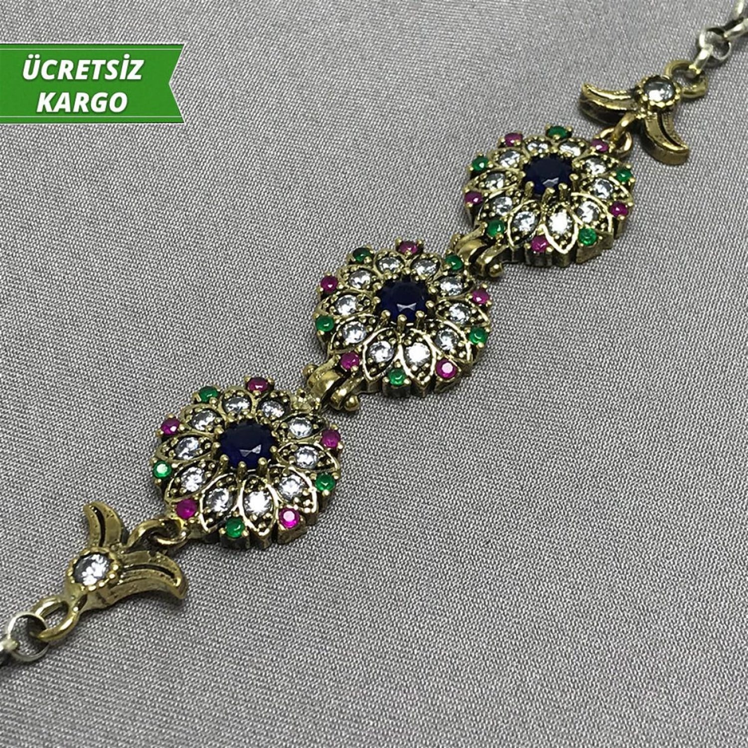 Çiçek Model Otantik Bayan Gümüş Bileklik