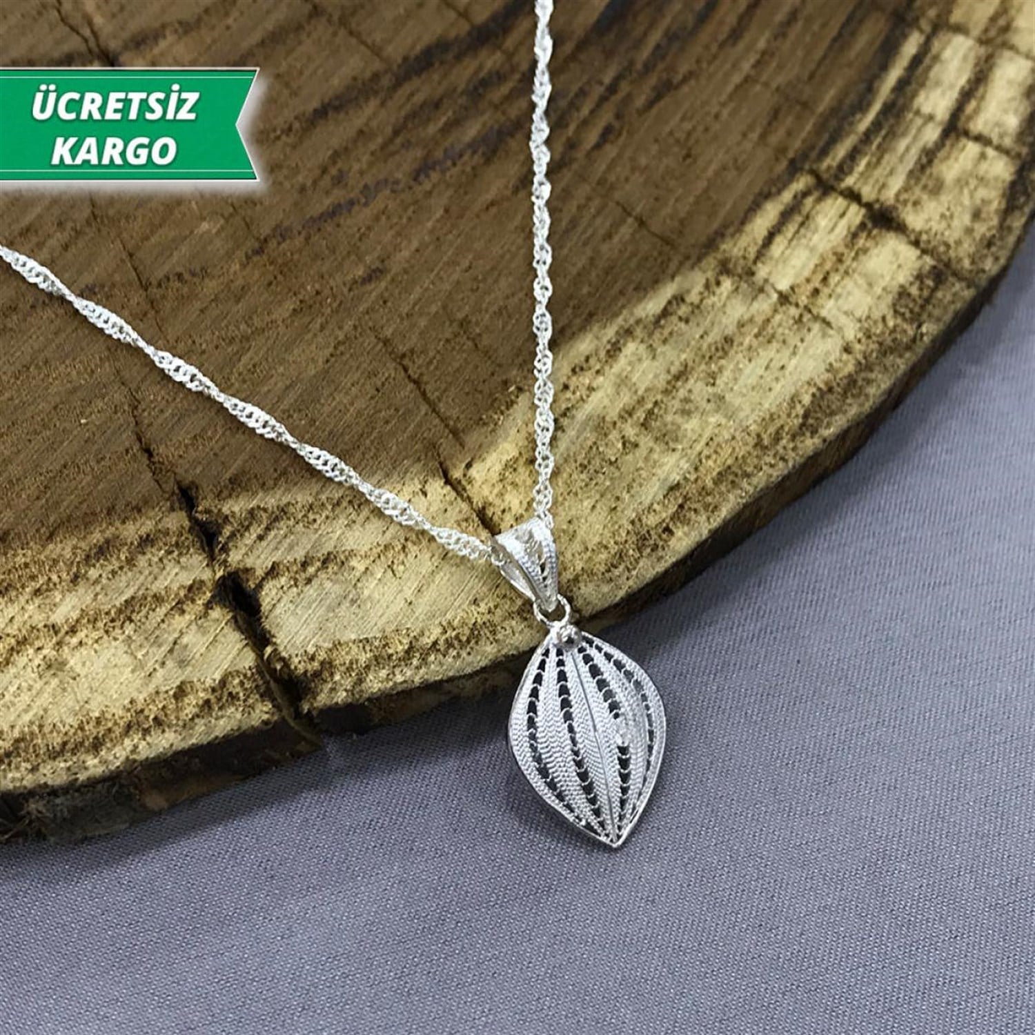 Dilim Model Midyat Yöresel Telkari Gümüş Kolye Ucu