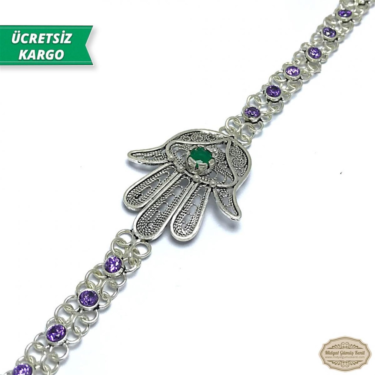 Fatma Ana Eli Model Midyat Telkari Bayan Gümüş Bileklik