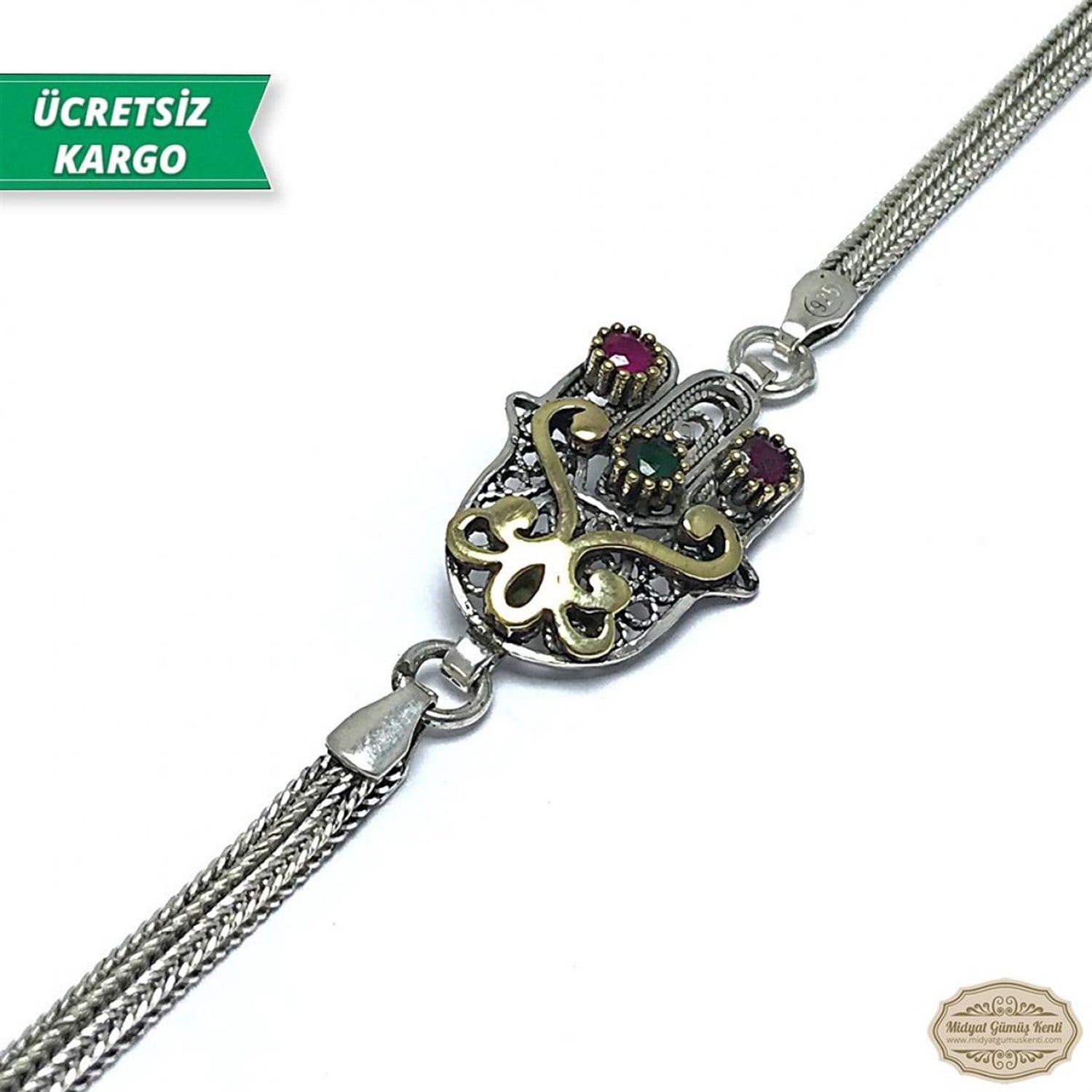 Fatma Ana Eli Model Midyat Telkari Bayan Gümüş Bileklik