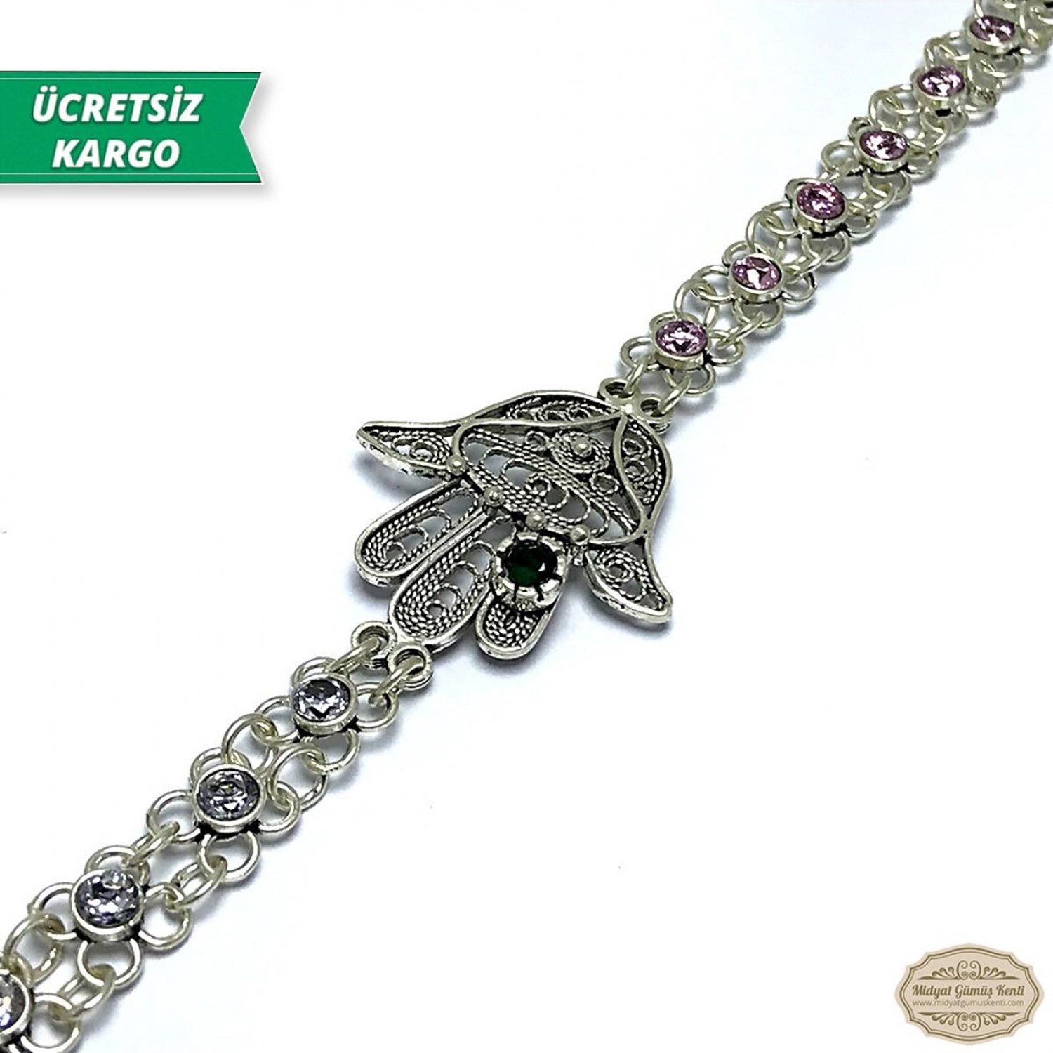 Fatma Ana Eli Model Midyat Telkari Bayan Gümüş Bileklik