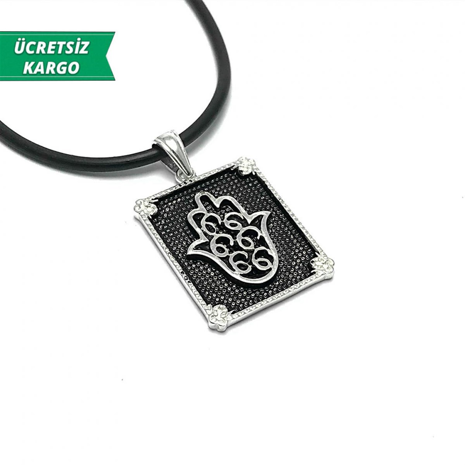 Fatma Ana Model Erkek Bayan Gümüş Kolye Ucu