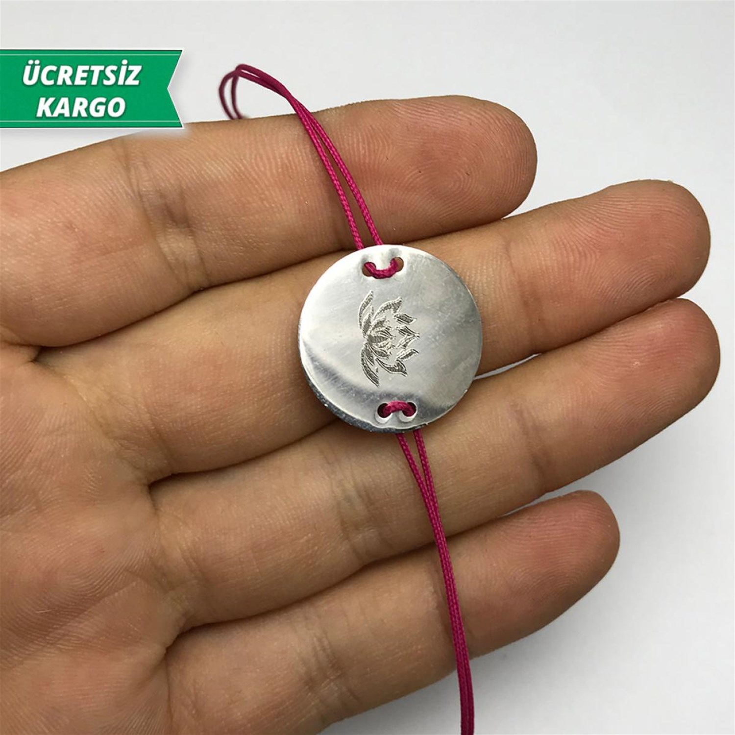 Gül işlemeli Model Bayan Gümüş Bileklik