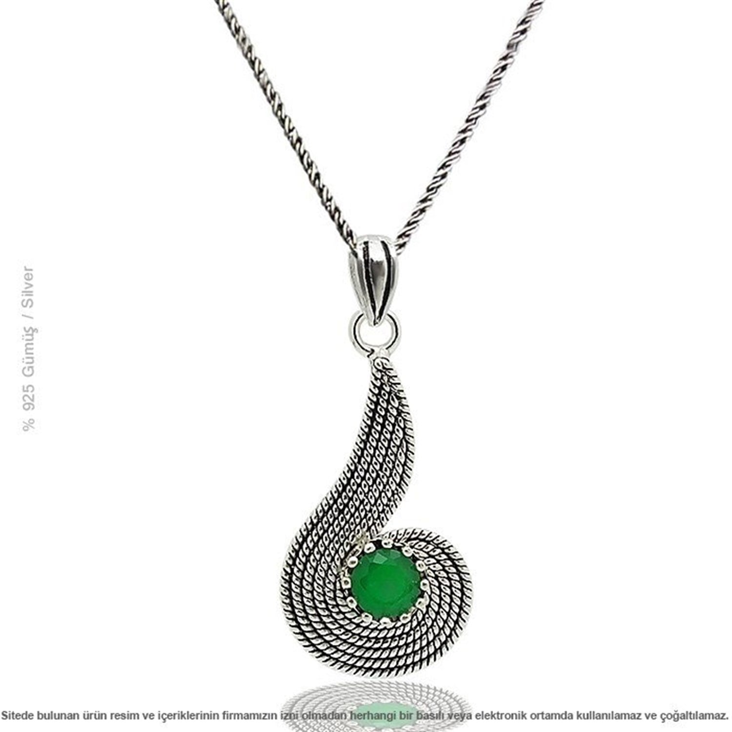 Gümüş Damla Telkari Bayan Kolye