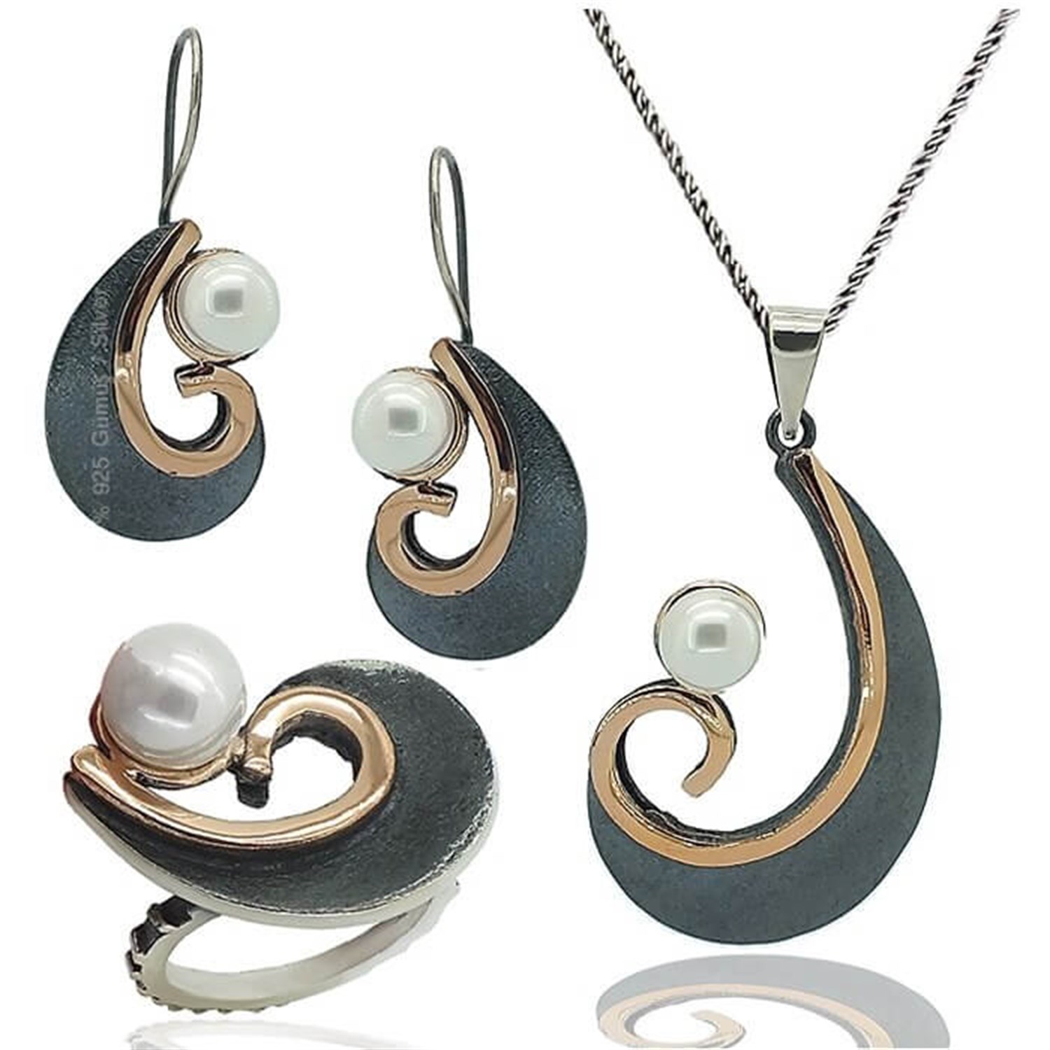 Gümüş El İşi Otantik Set Takı