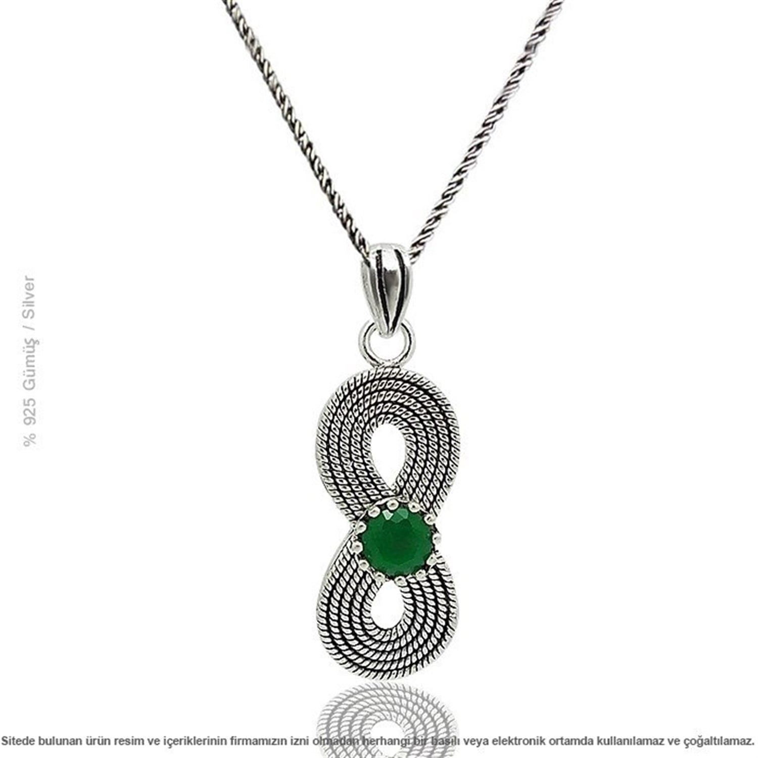 Gümüş Sonsuzluk Telkari Bayan Kolye