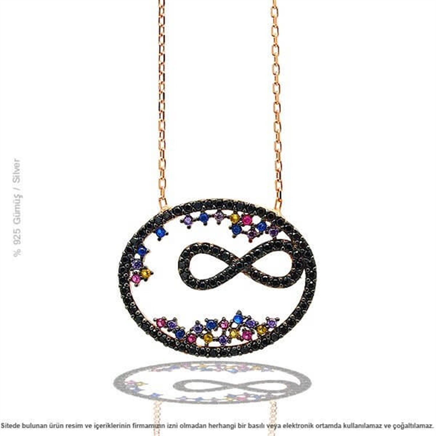 Gümüş Sonsuzluk Yeni Bayan Kolye