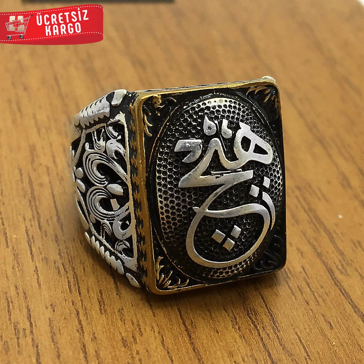 Hiç Tasarım Zirkon Taşlı Erkek Gümüş Yüzük