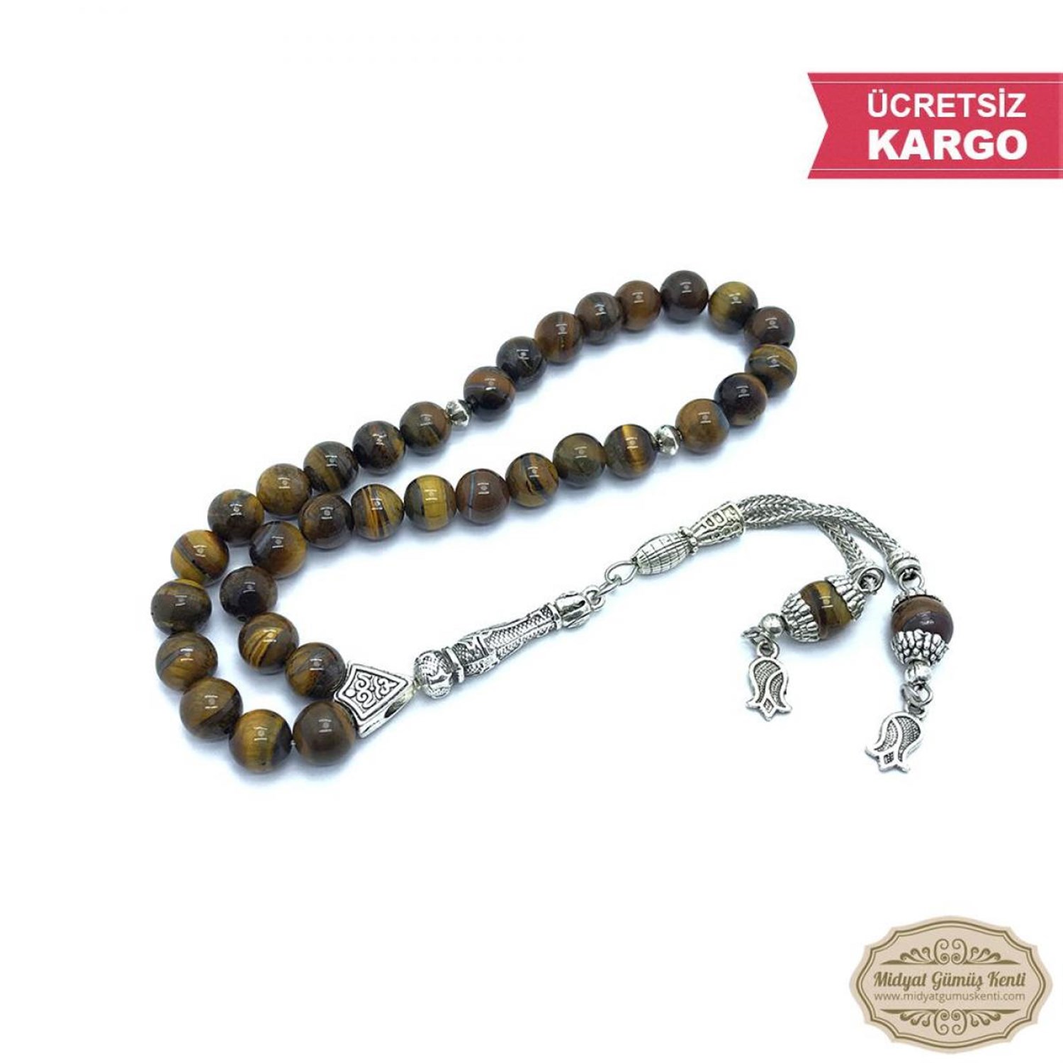 Kaplan Gözü Doğal Taş Tesbih