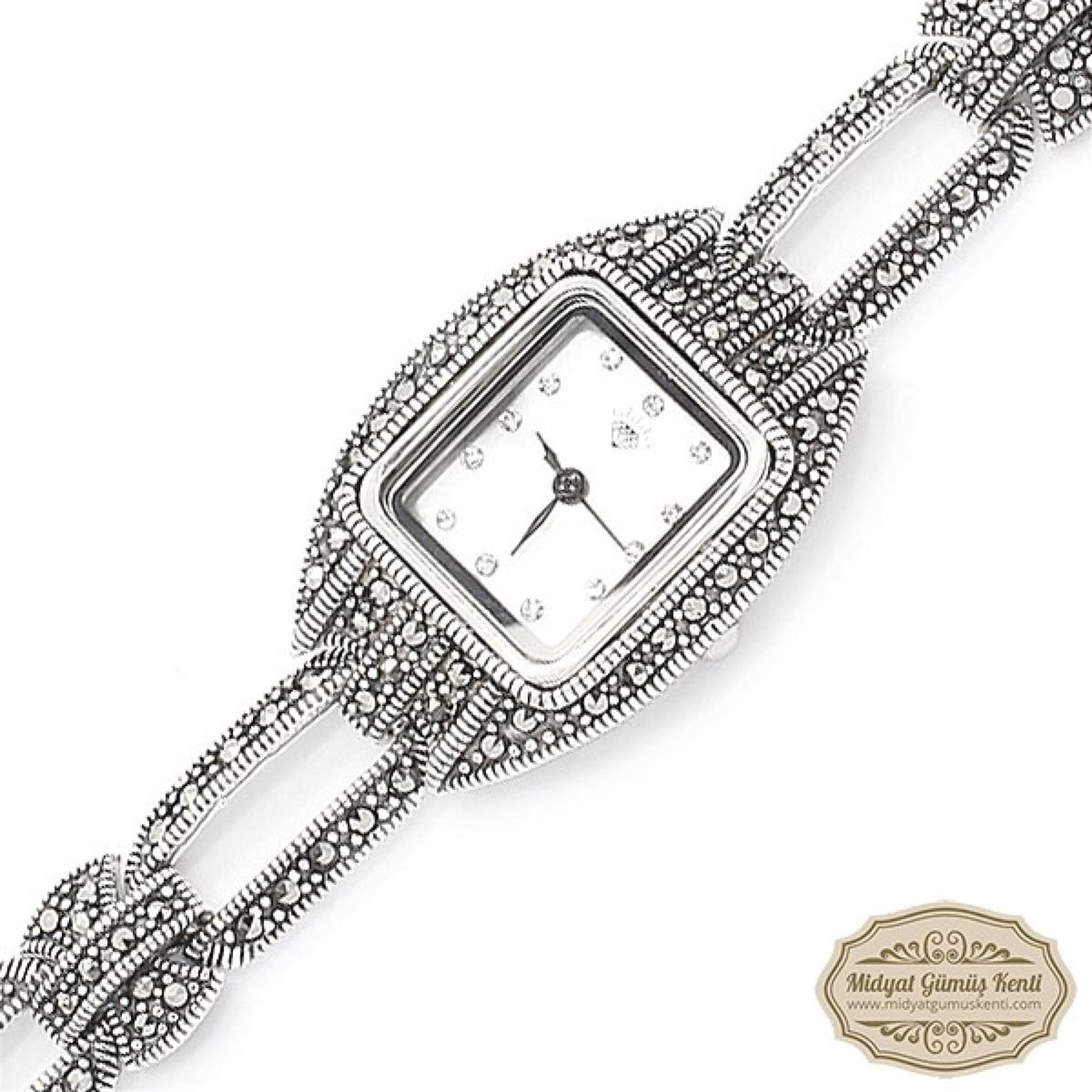 Kordeleli Model Bayan Gümüş Kol Saati