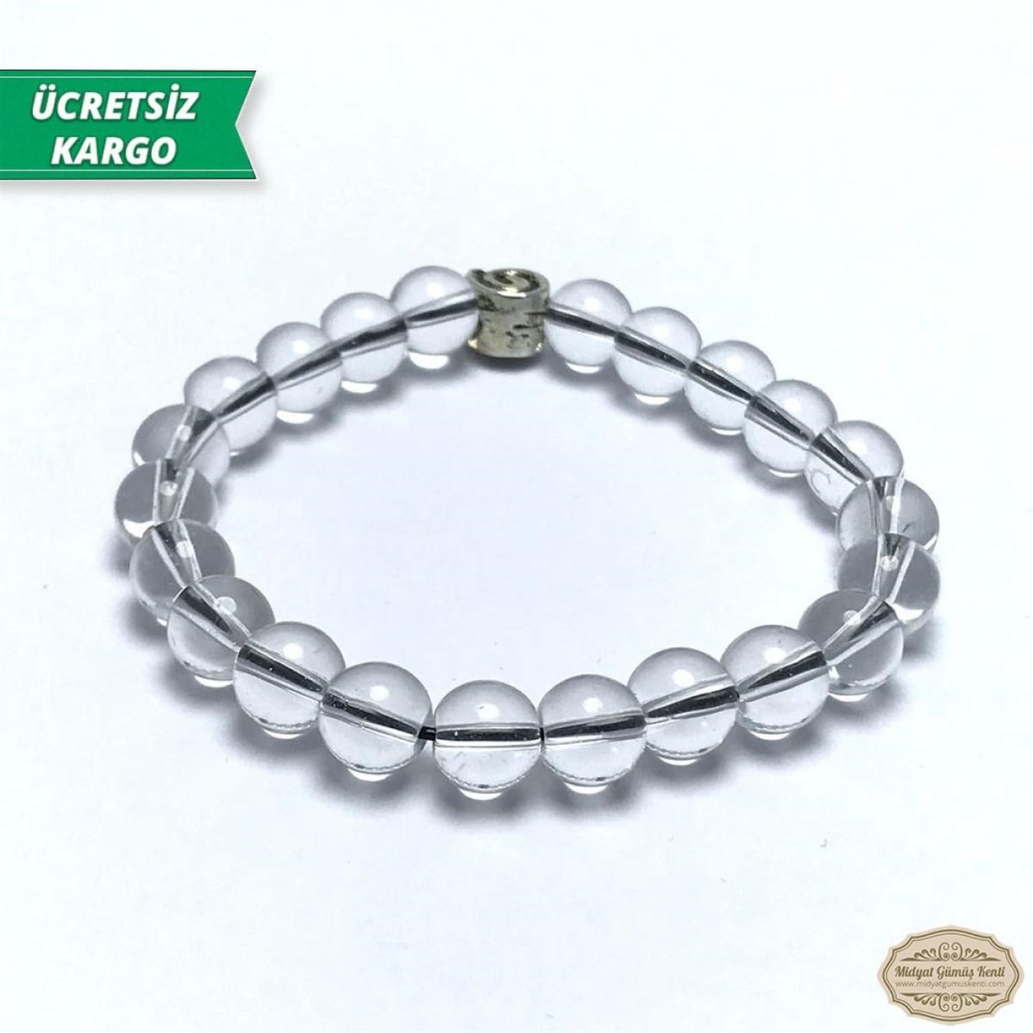 Kristal Kuvars Taşlı Mat Oniks Model Erkek Bayan Bileklik 