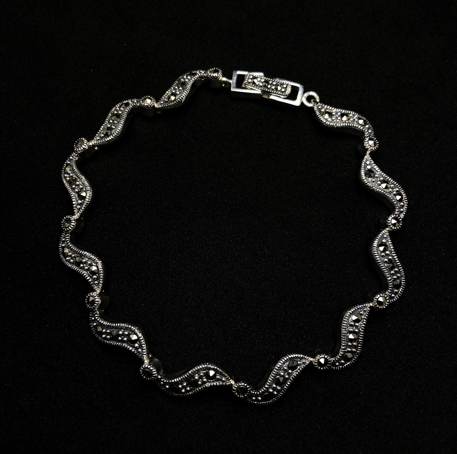 Markazit Taşlı Bayan Gümüş Bileklik