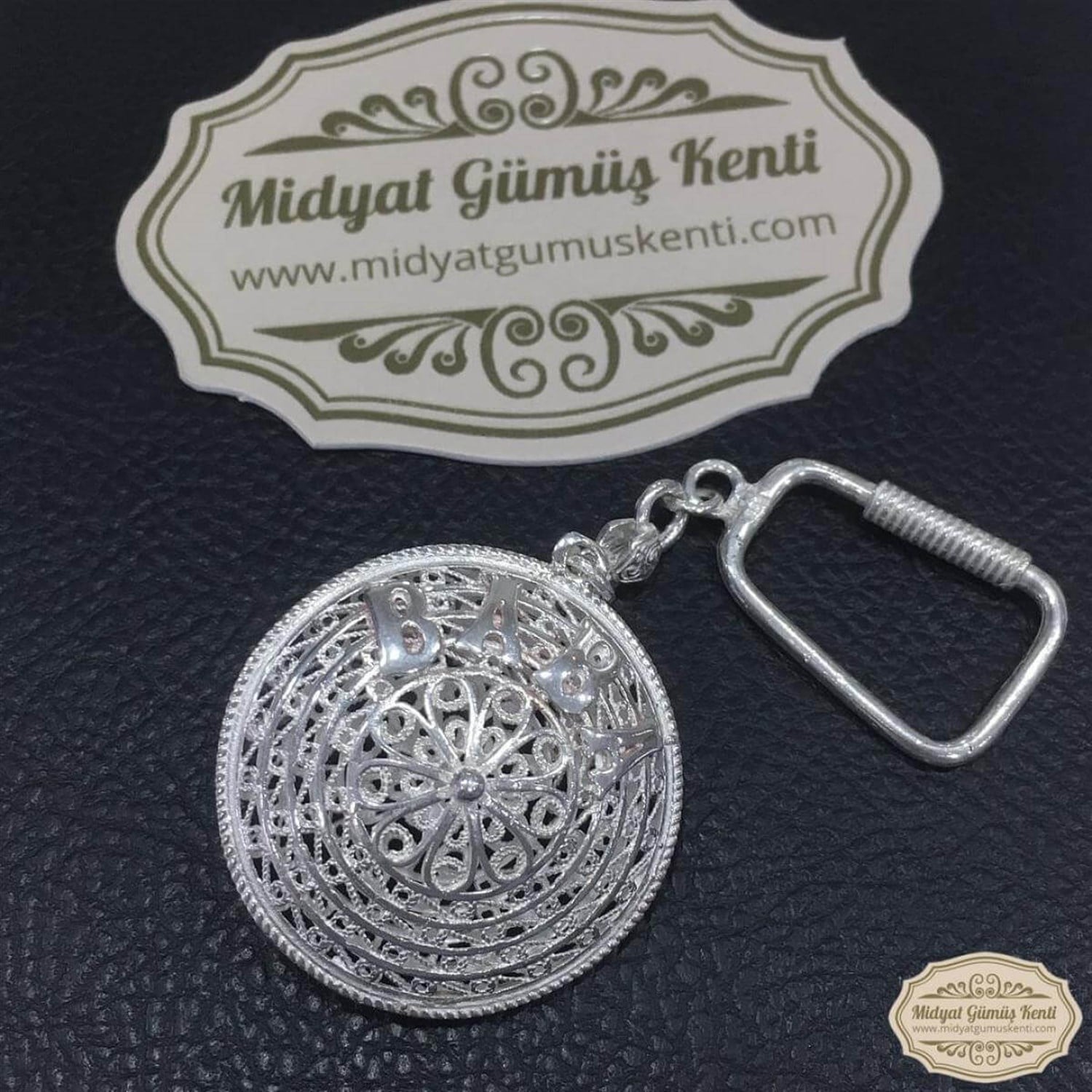Midyat Yöresel El Sanatı Telkari Gümüş Anahtarlık