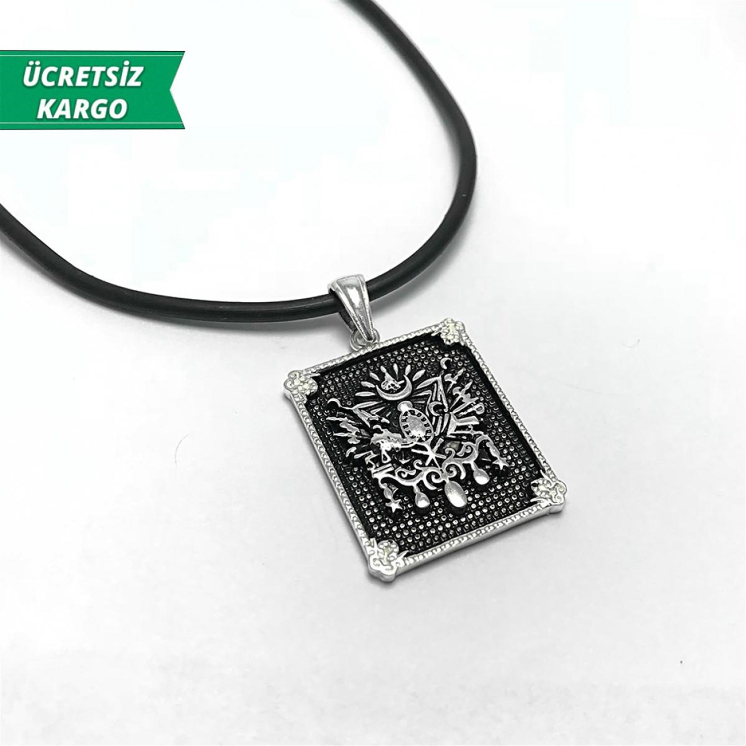 Osmanlı Arması Model Erkek Bayan Gümüş Kolye Ucu