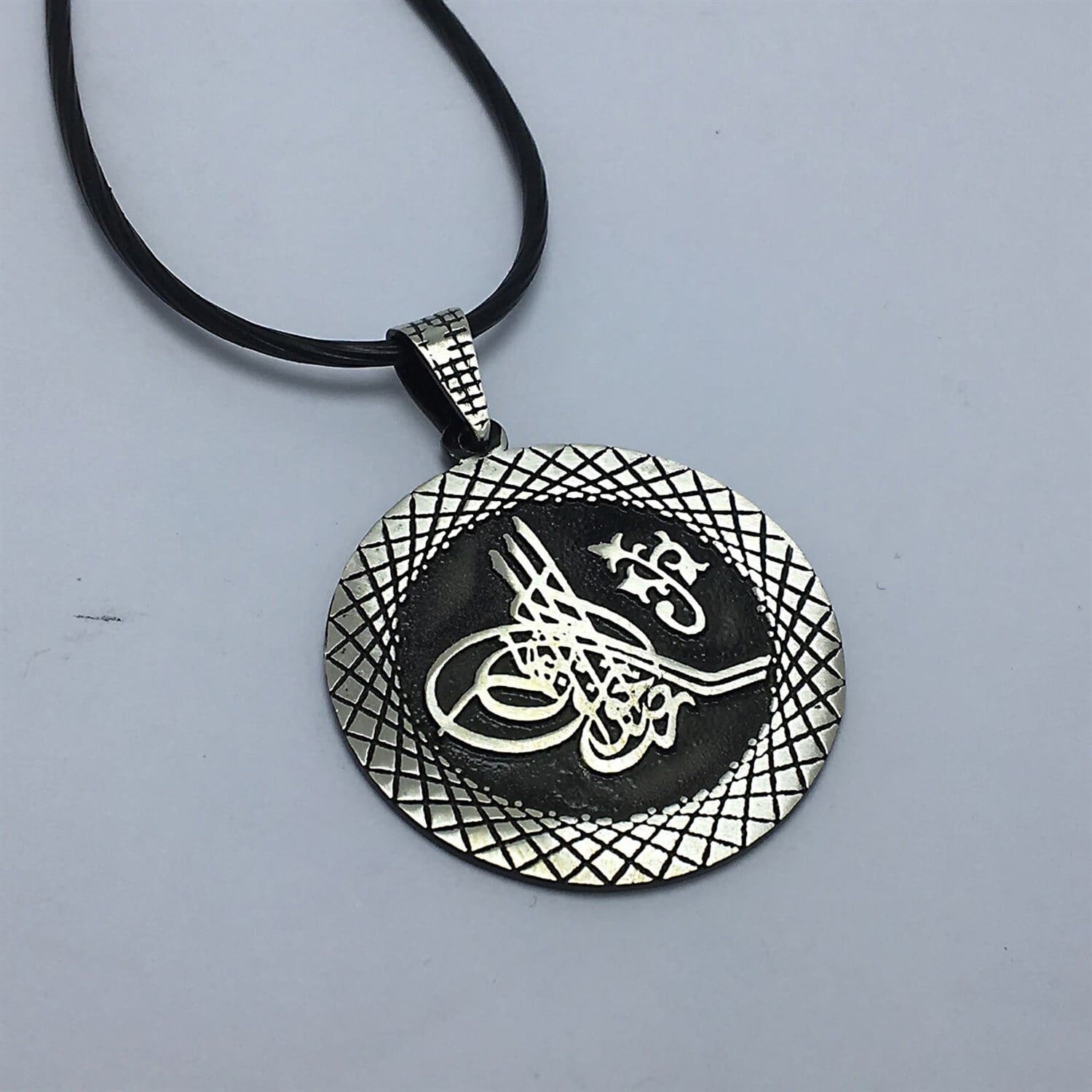 Osmanlı Tuğrası 925 Ayar Gümüş Cevşen Kolye