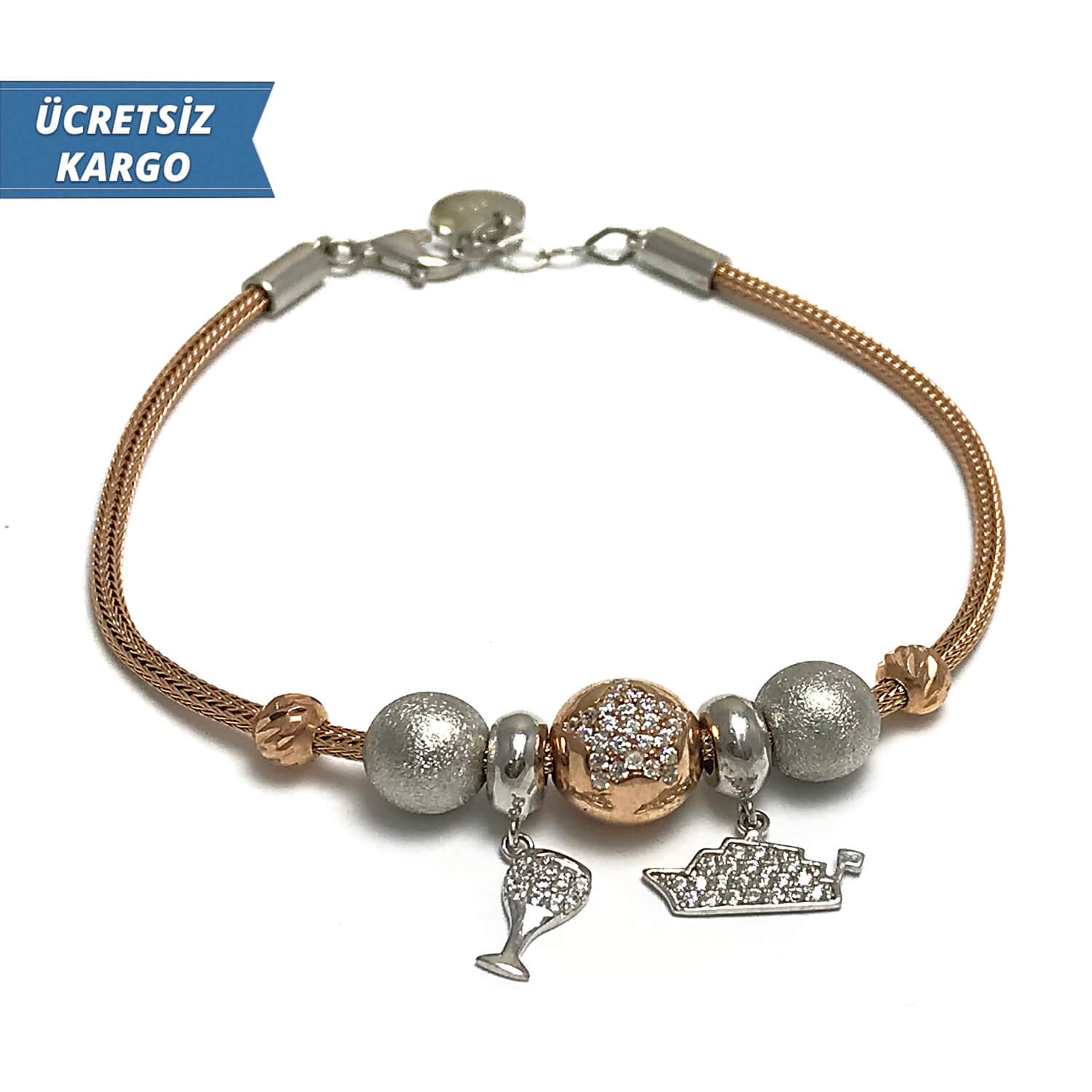 Pandora Model 17 Bayan Gümüş Bileklik