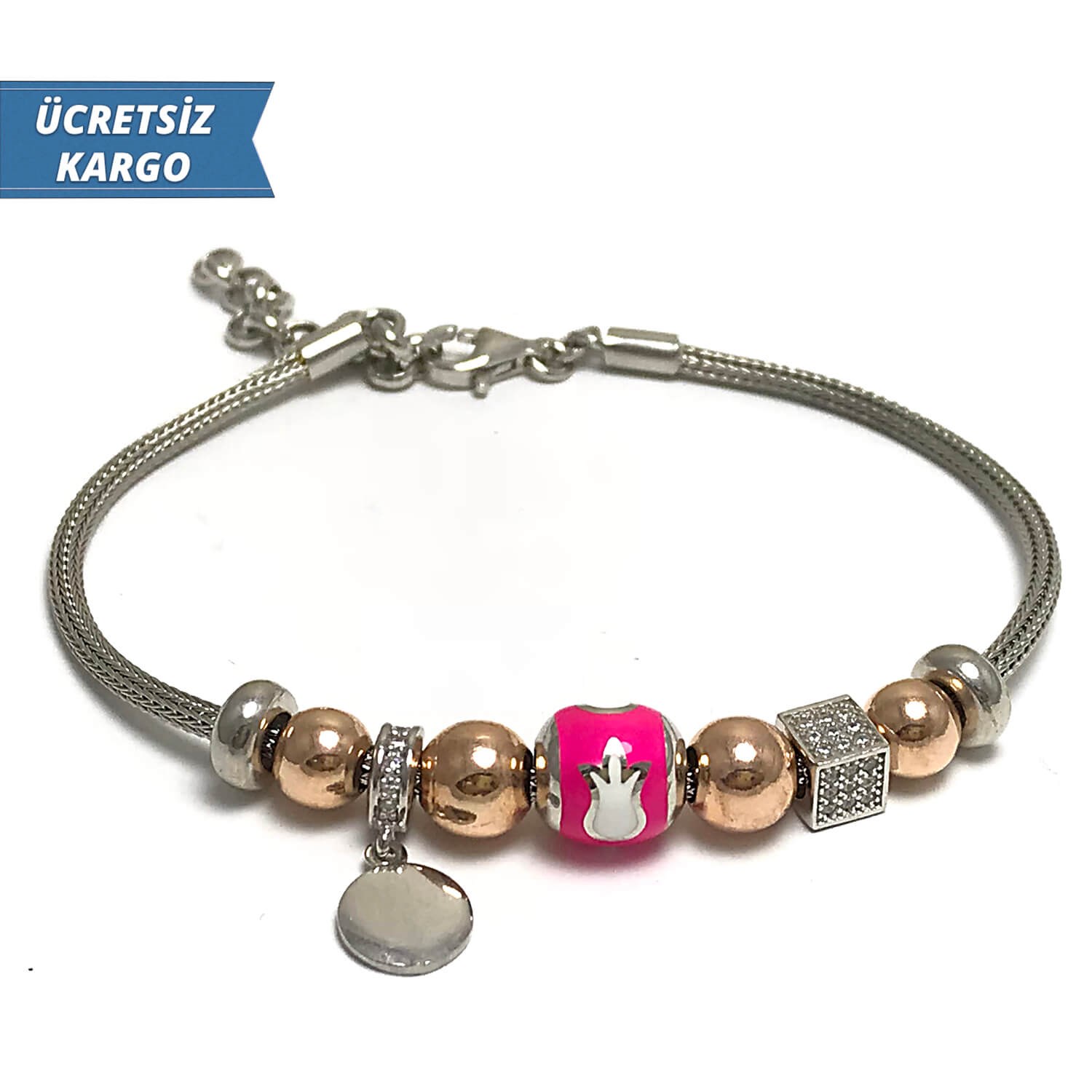 Pandora Model 9 Bayan Gümüş Bileklik