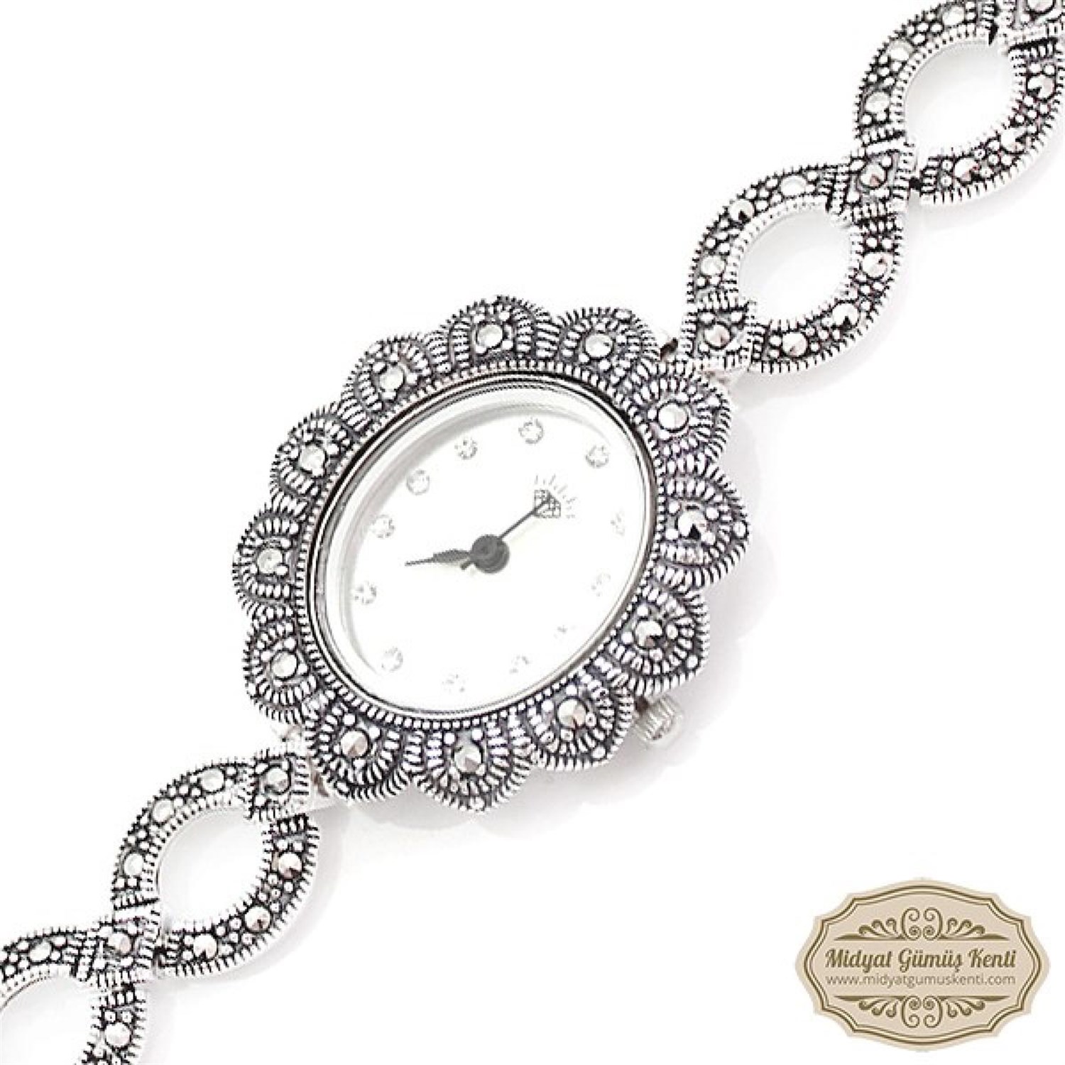 Papatya Model Bayan Gümüş Kol Saati