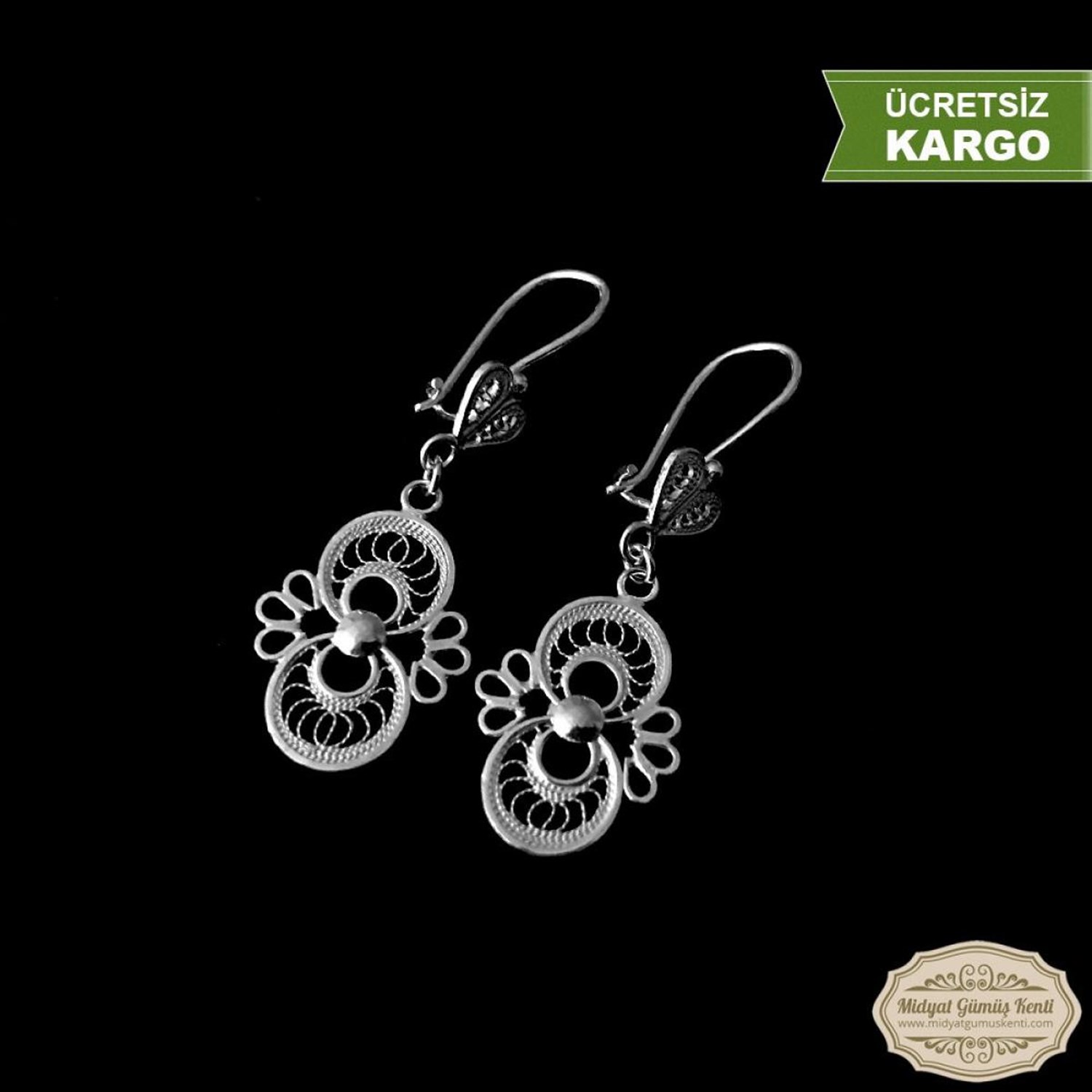 Papyon Model 925 Ayar Telkari Bayan Gümüş Küpe