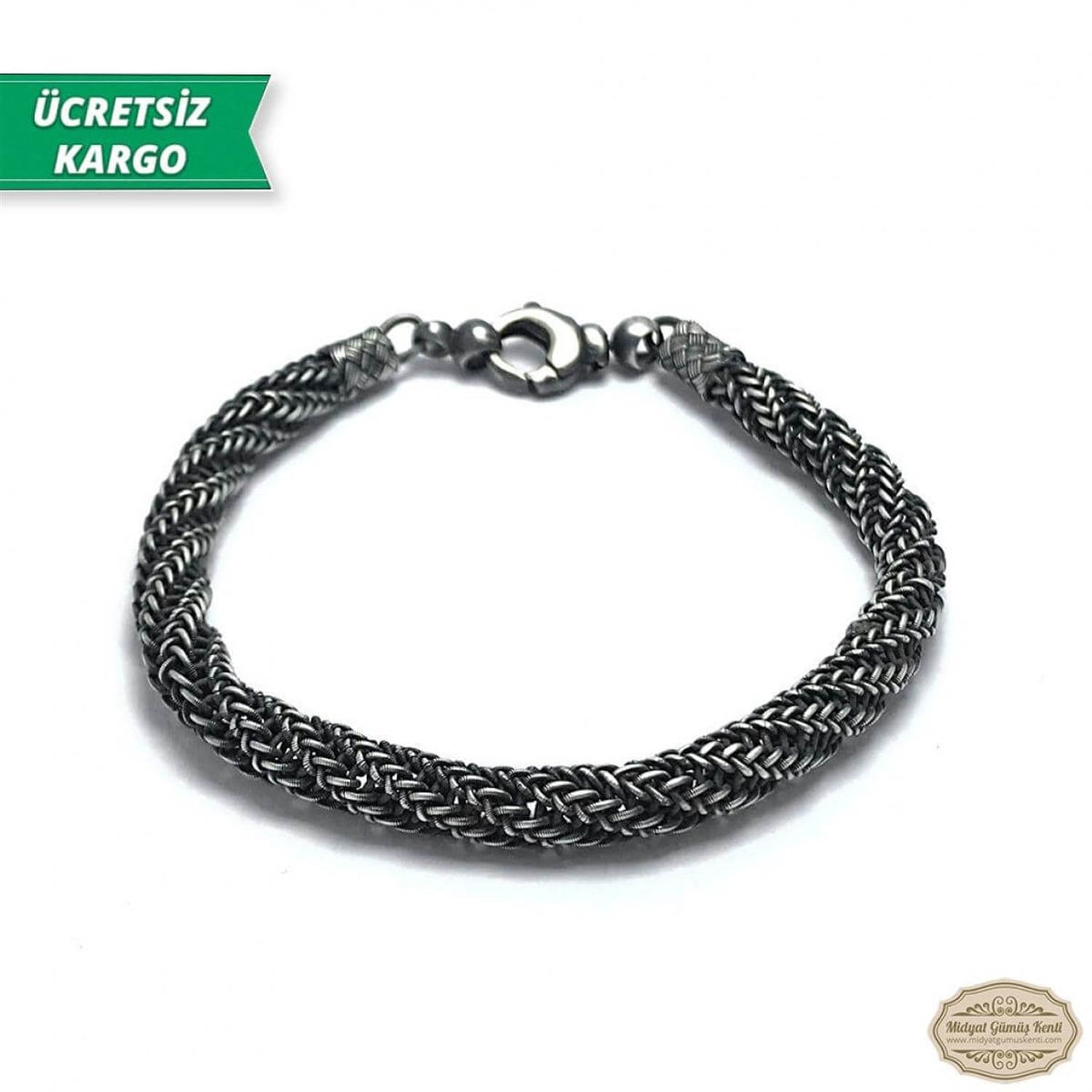 Rulo Model 1000 Ayar Gümüş El Örmesi Erkek Bayan Bileklik 