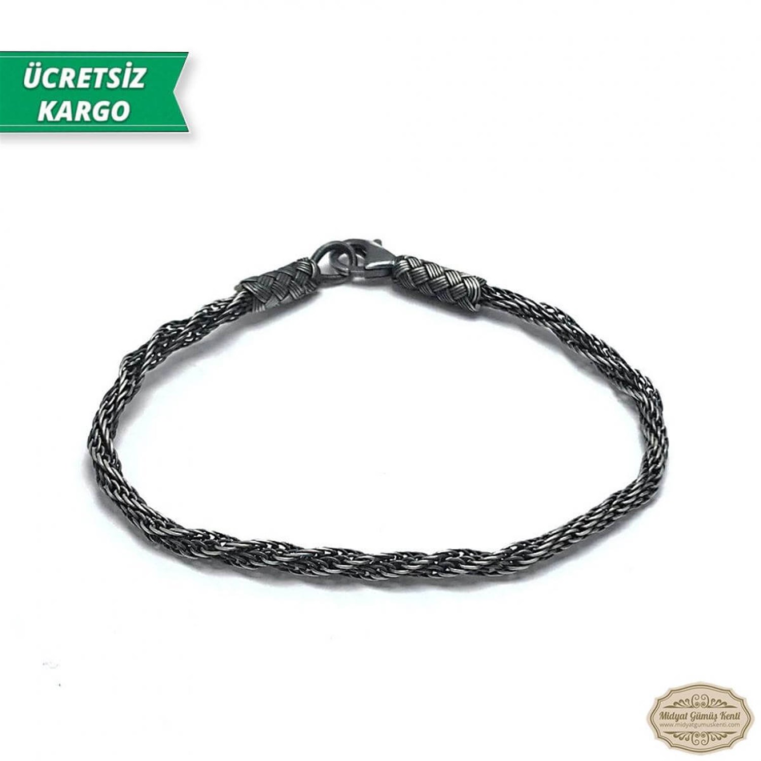 Rulo Model 1000 Ayar Gümüş El Örmesi Erkek Bayan Bileklik 