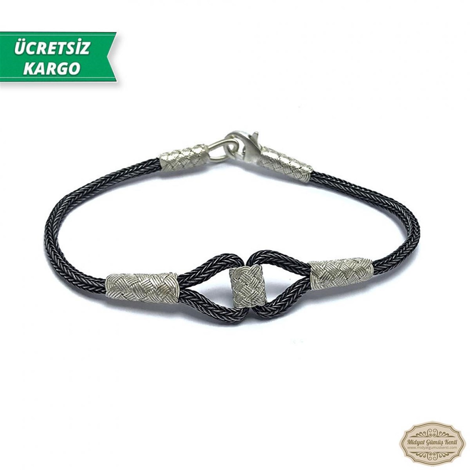 Sonsuzluk Model 1000 Ayar Gümüş El Örmesi Erkek Bayan Bileklik