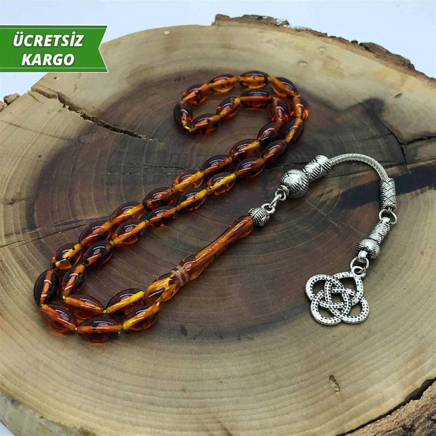 Süzme Toz Kehribar Tesbih