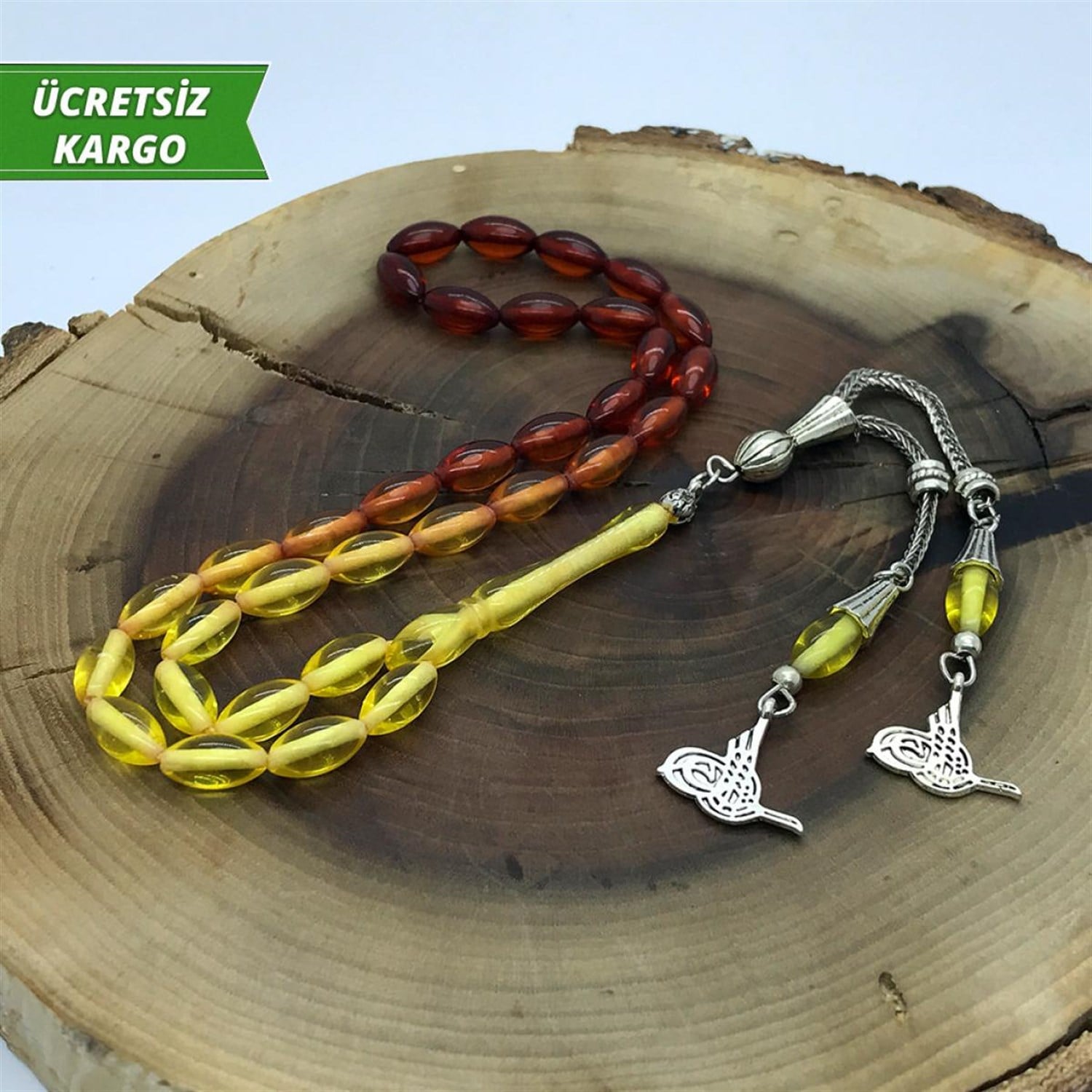Süzme Toz Kehribar Tesbih