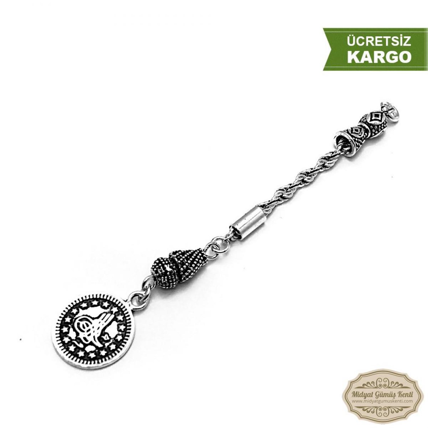 Tuğra Model 925 Ayar Gümüş Tesbih Püskülü