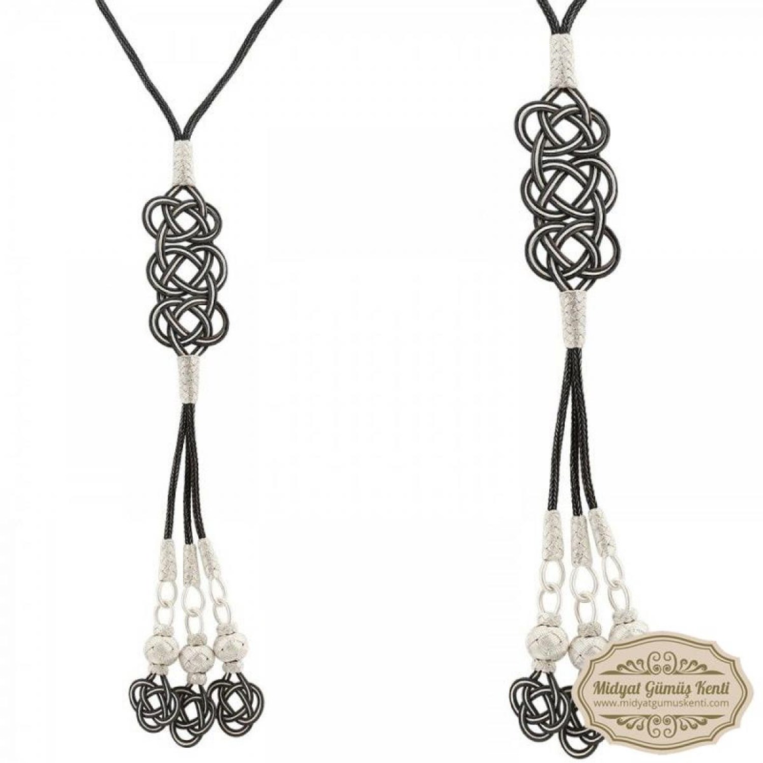 Üçlü Düğüm Model Gümüş Bayan Gerdanlık Kolye