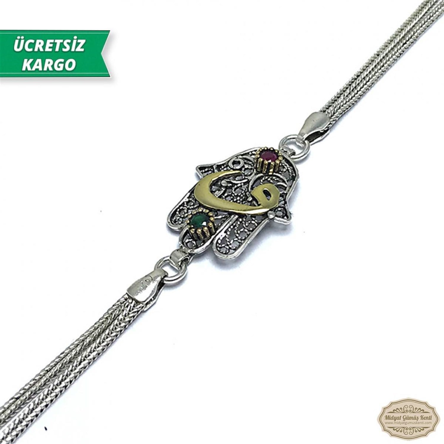 Vav Model Midyat Telkari Bayan Gümüş Bileklik