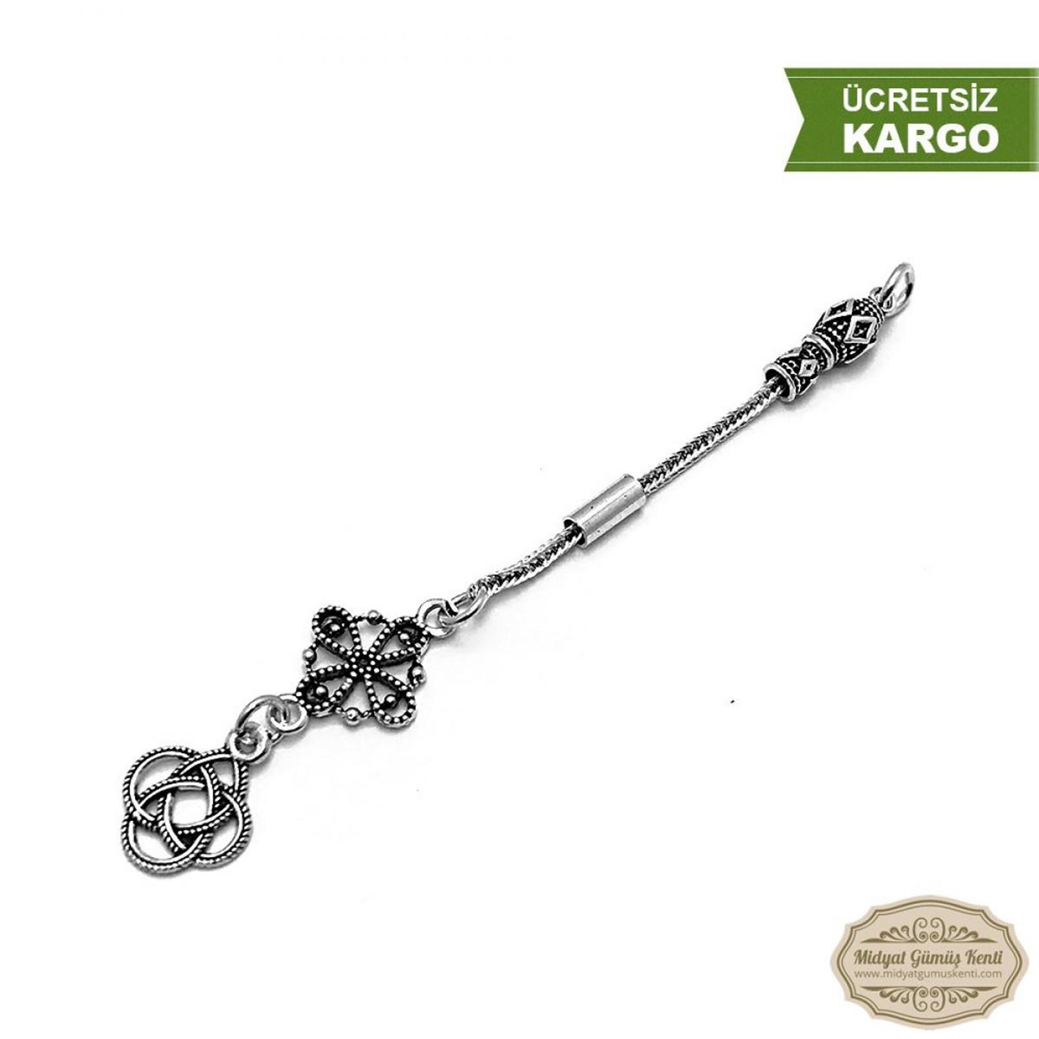 Yonca Model 925 Ayar Gümüş Tesbih Püskülü