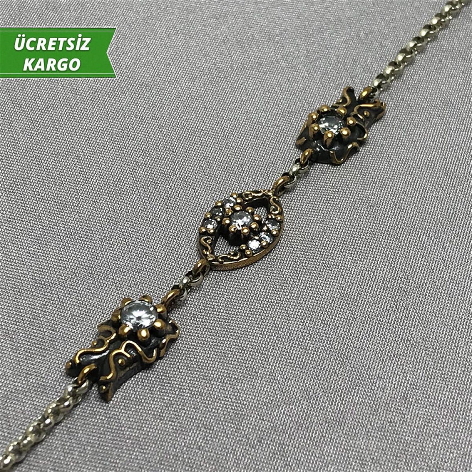 Yöresel Model Otantik Bayan Gümüş Bileklik