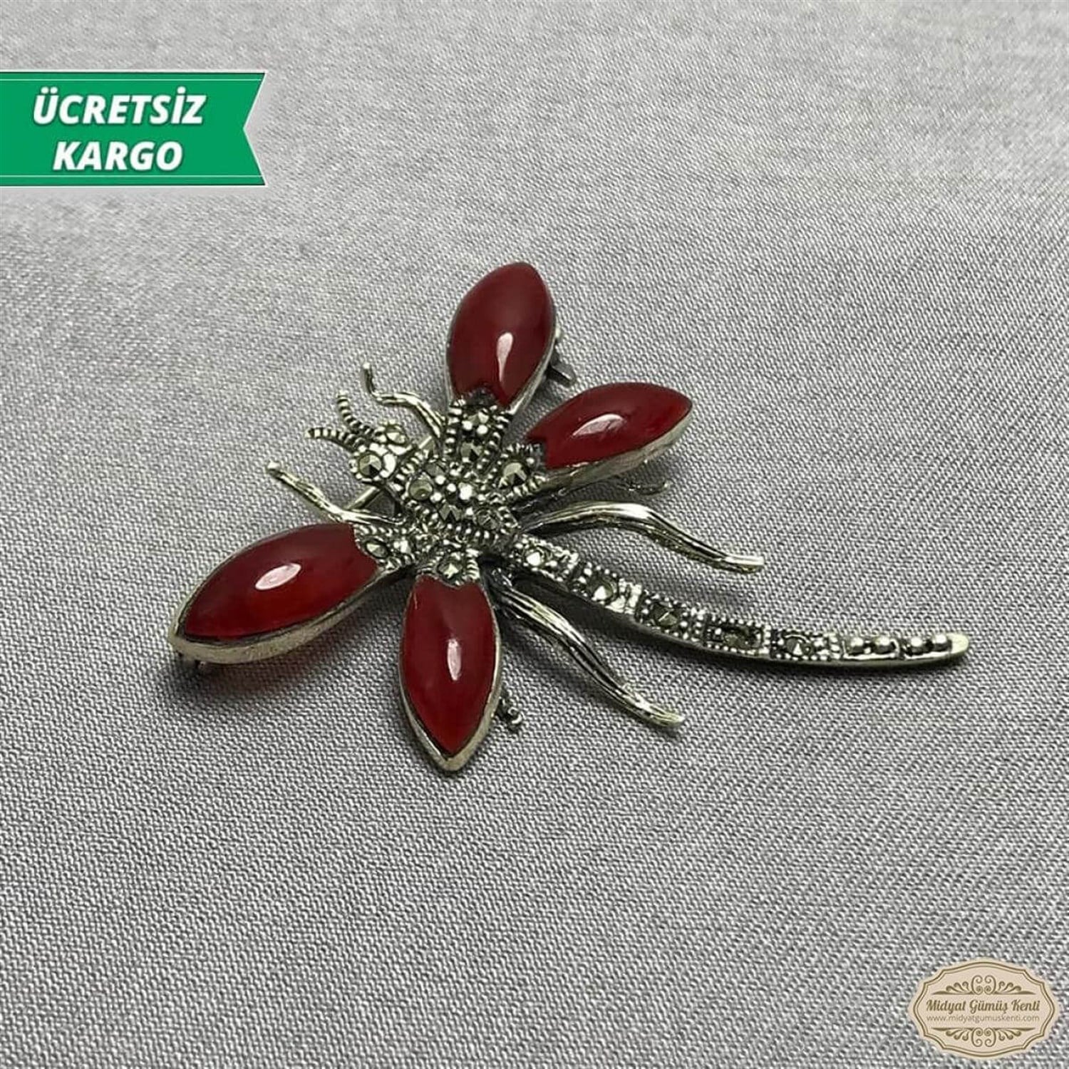 Yusufçuk Model Telkari Bayan Gümüş Broş 
