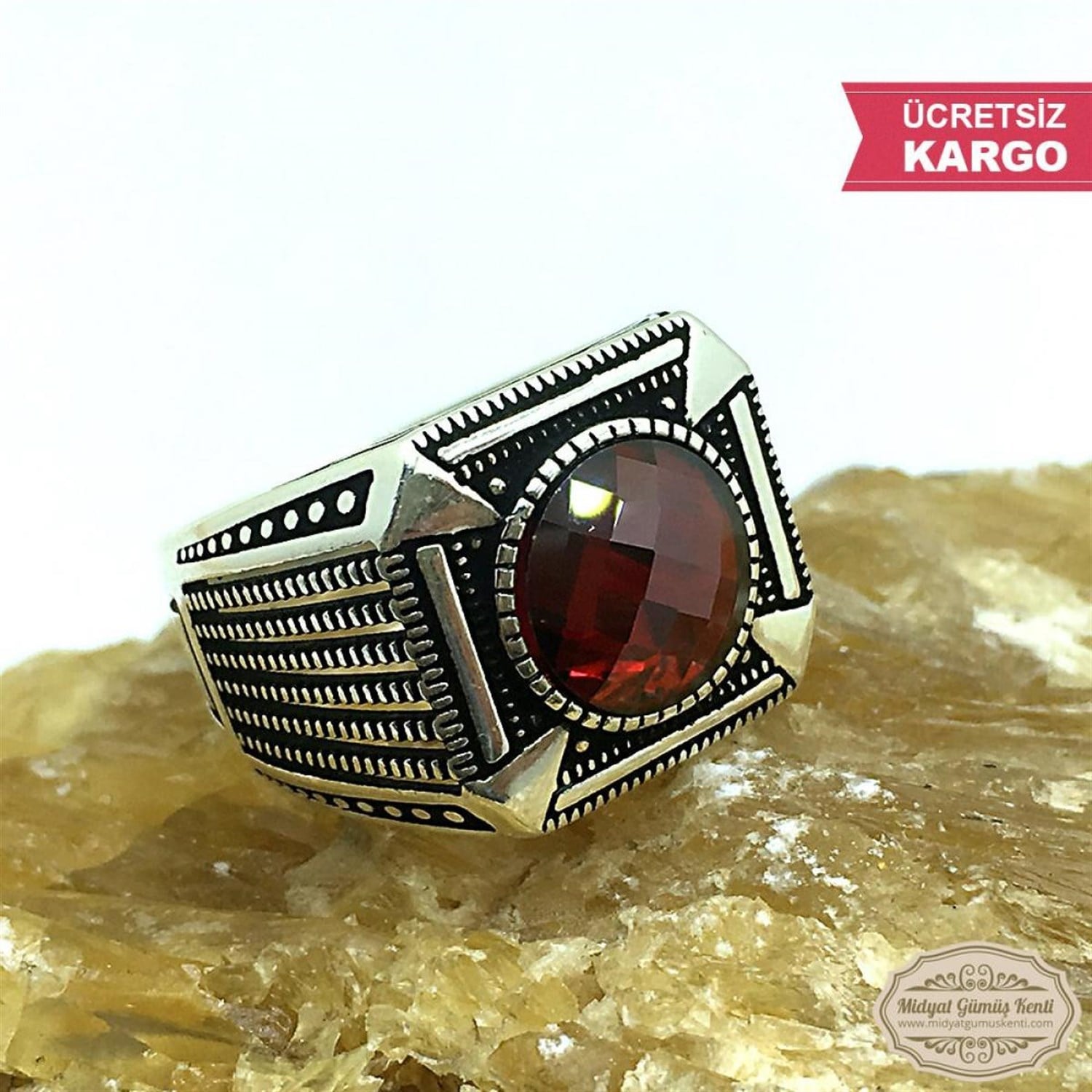 Zirkon Taşlı Pençe Model 925 Erkek Gümüş Yüzük