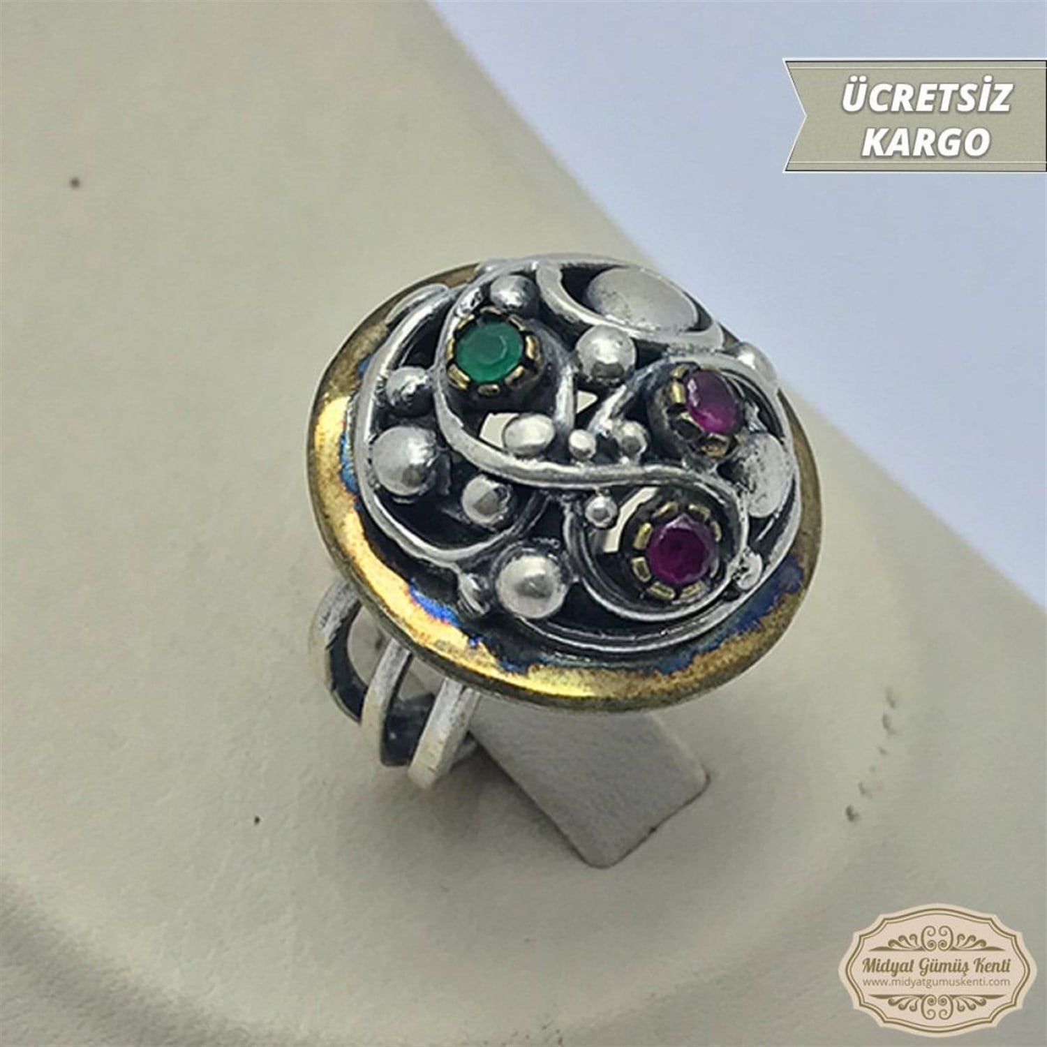 Zirkon Taşlı Sarma Telli Model 925 Ayar Otantik Bayan Gümüş Yüzük
