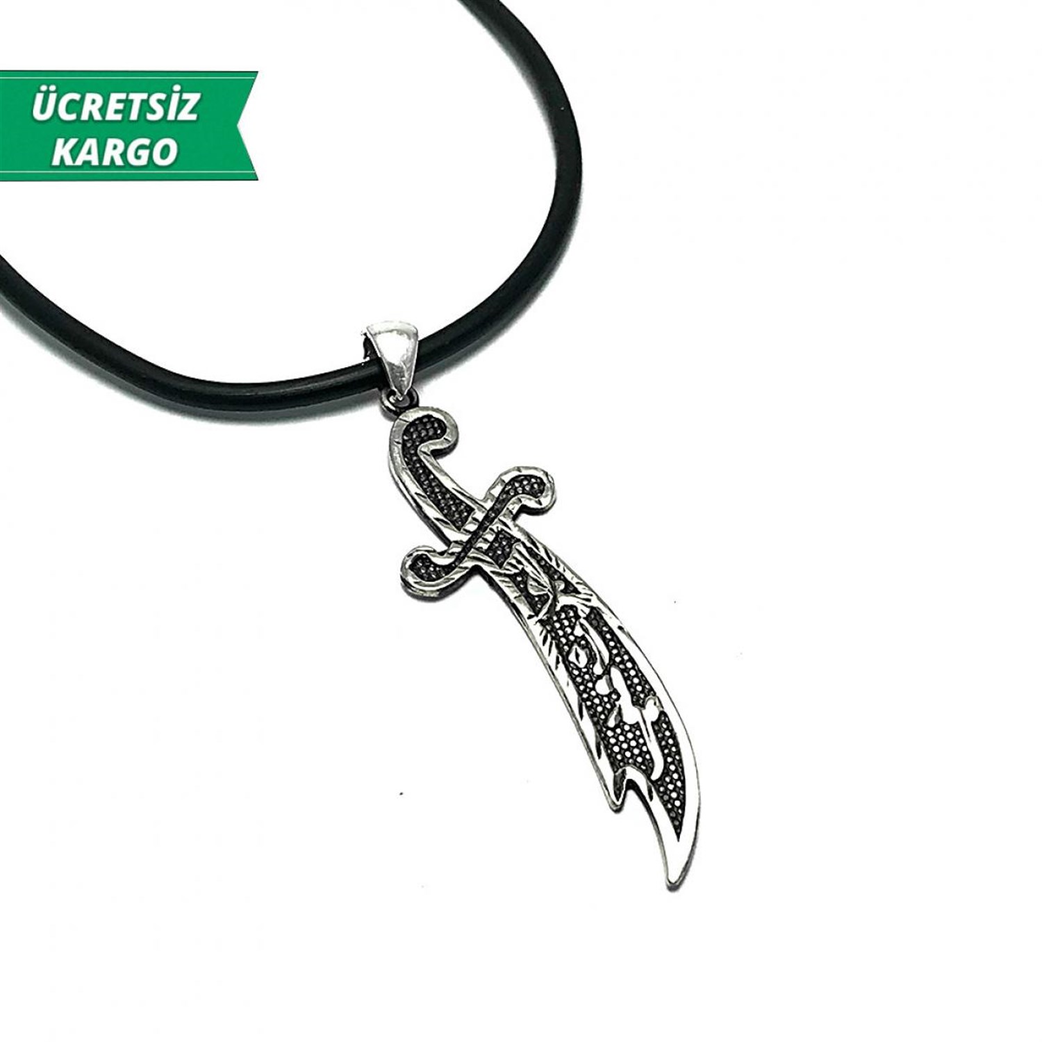 Zülfikar Model Erkek Bayan Gümüş Kolye Ucu